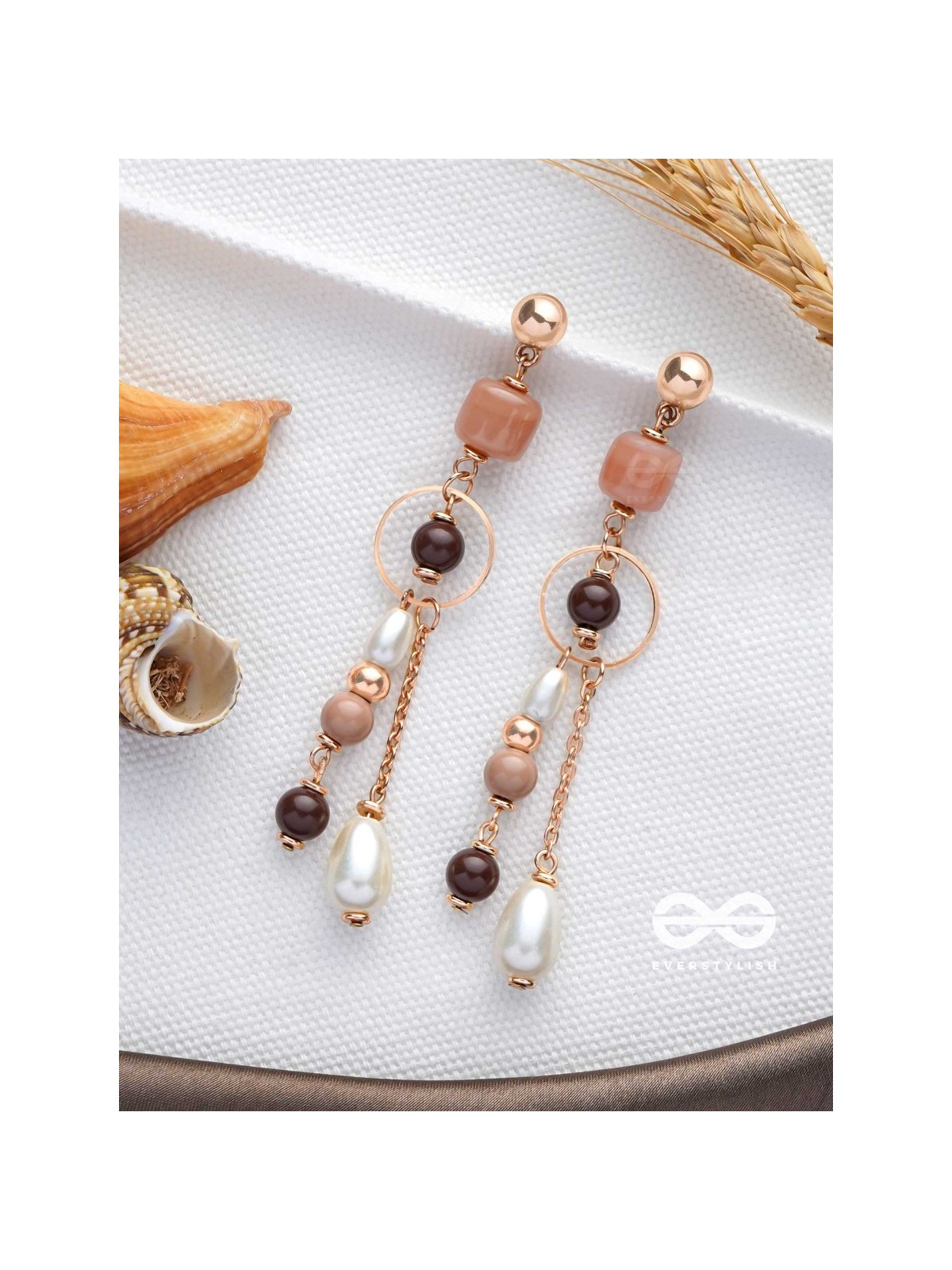 THE HAZELNUT HUES - CASUAL DROP EARRINGS