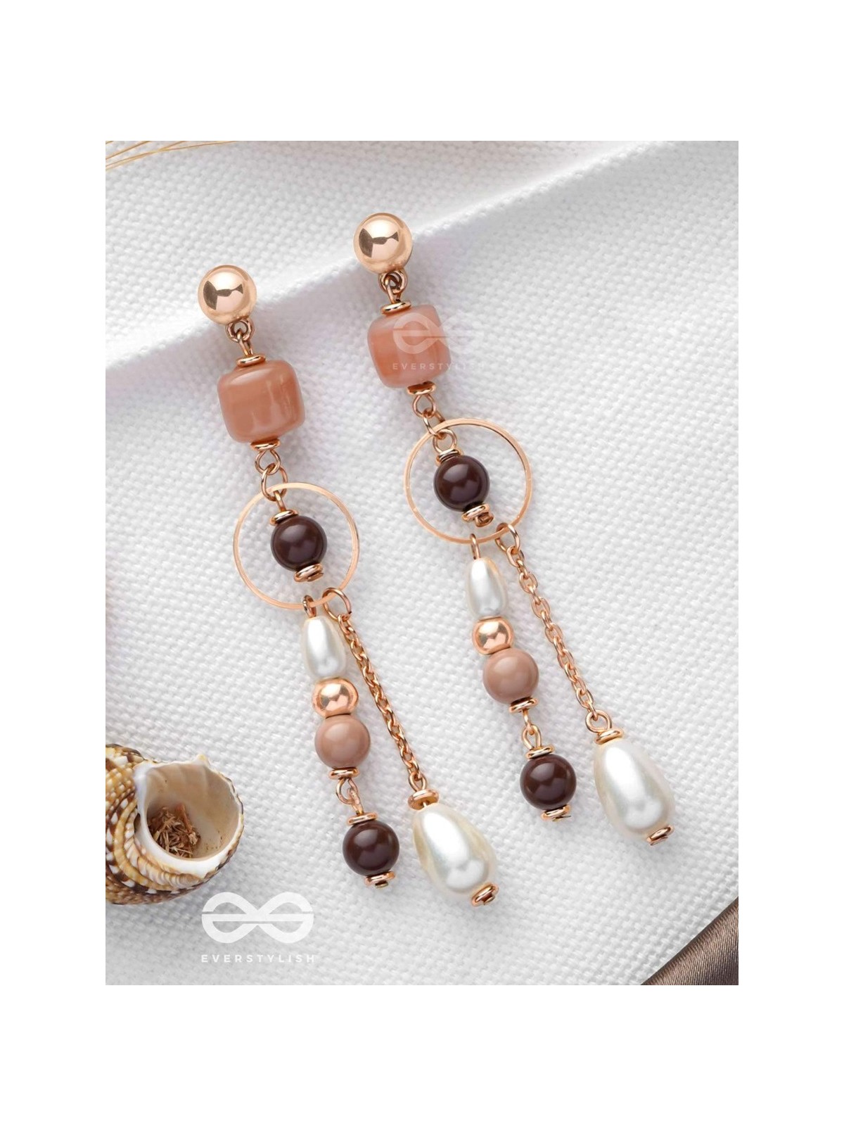 THE HAZELNUT HUES - CASUAL DROP EARRINGS