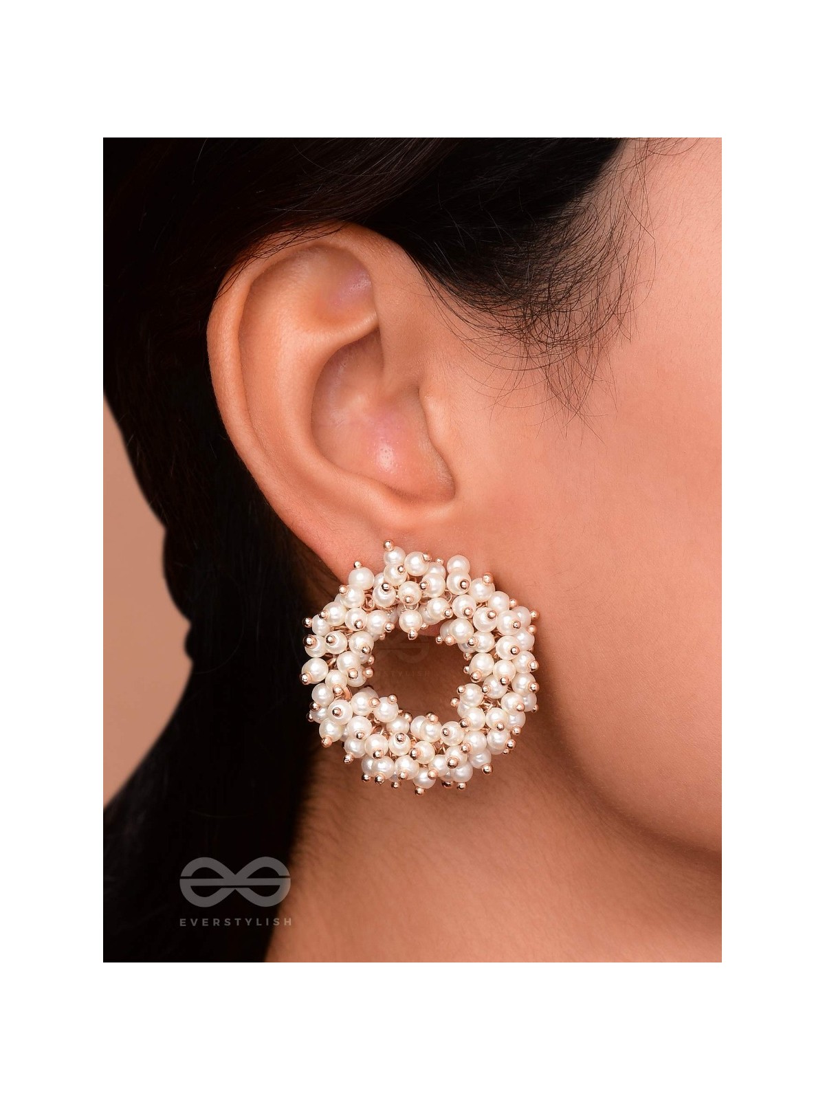THE MOONLIT BLOOMS - GOLDEN PEARL STUDS