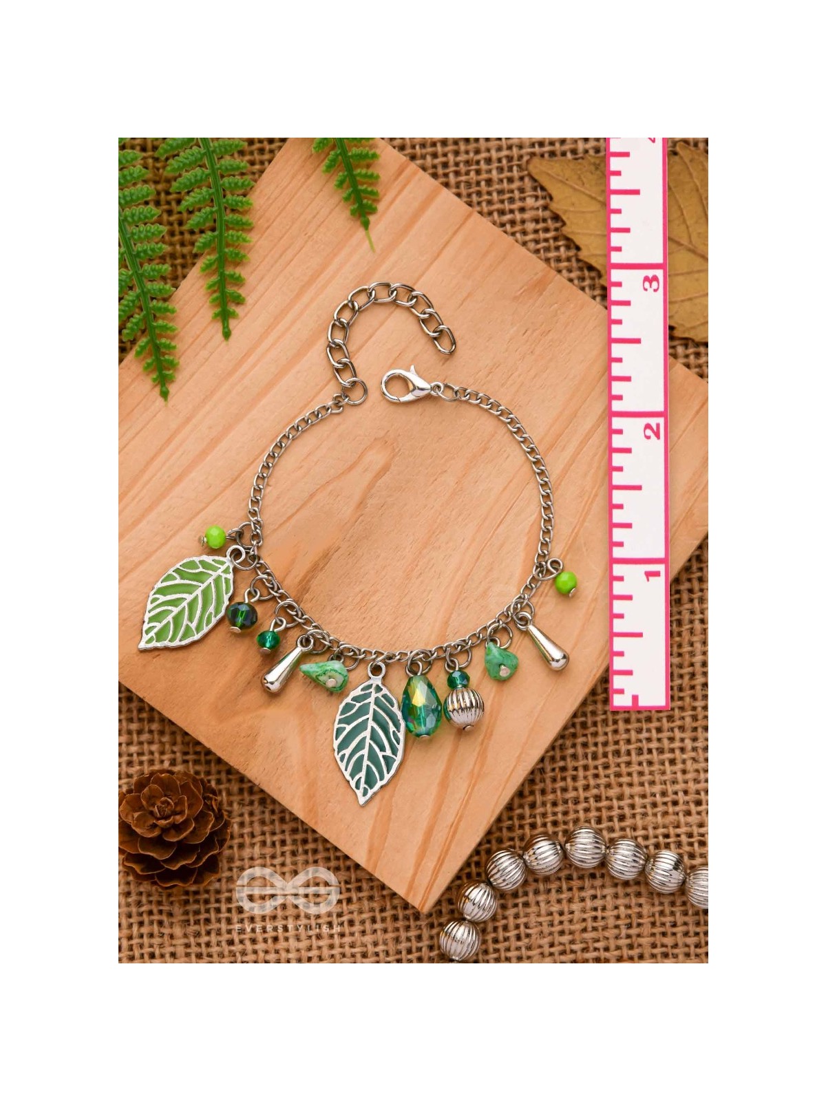 LEAFING IT AWAY - OXIDISED EMBELLISHED BRACELET