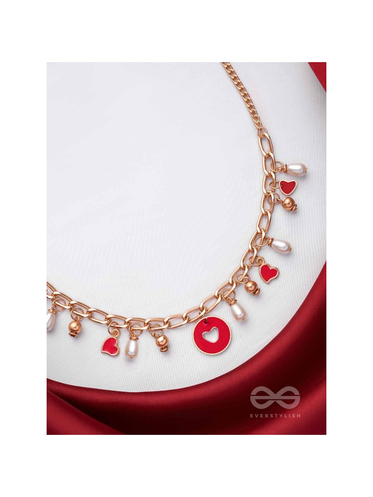 The Scarlet Affair - Cute Hearts Neckpiece With Anti-Tarnish Coating 