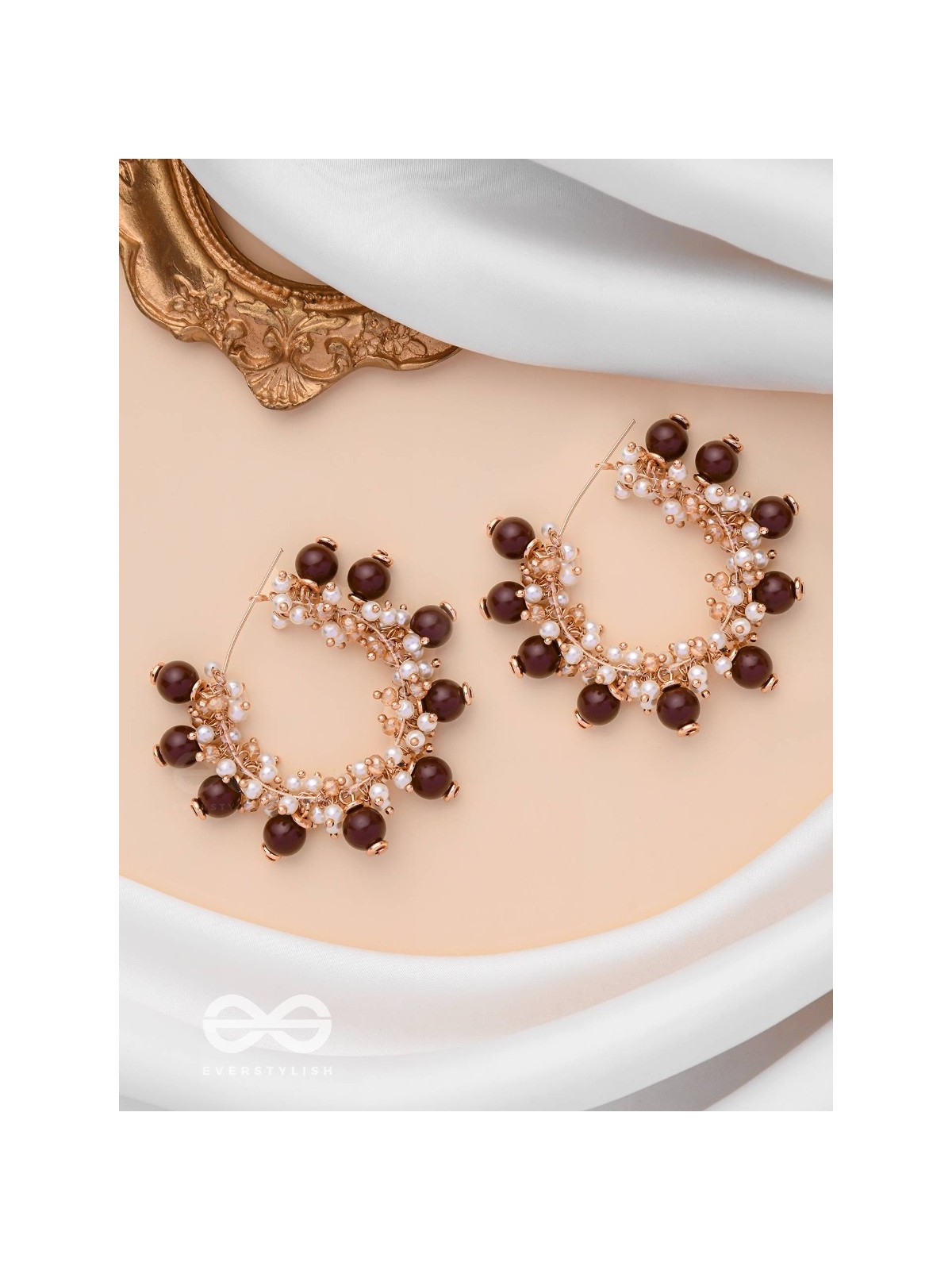 THE COCO PEARLS - BEADED STATEMENT HOOPS