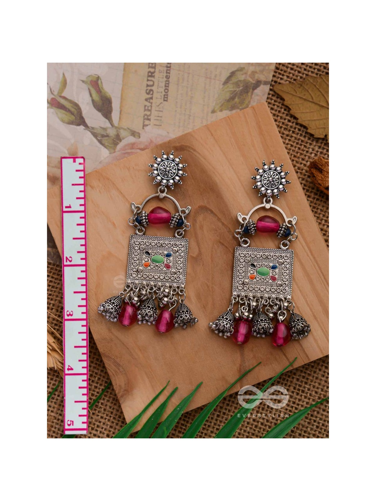 THE BOHO BERRIES - EMBELLISHED OXIDISED EARRINGS
