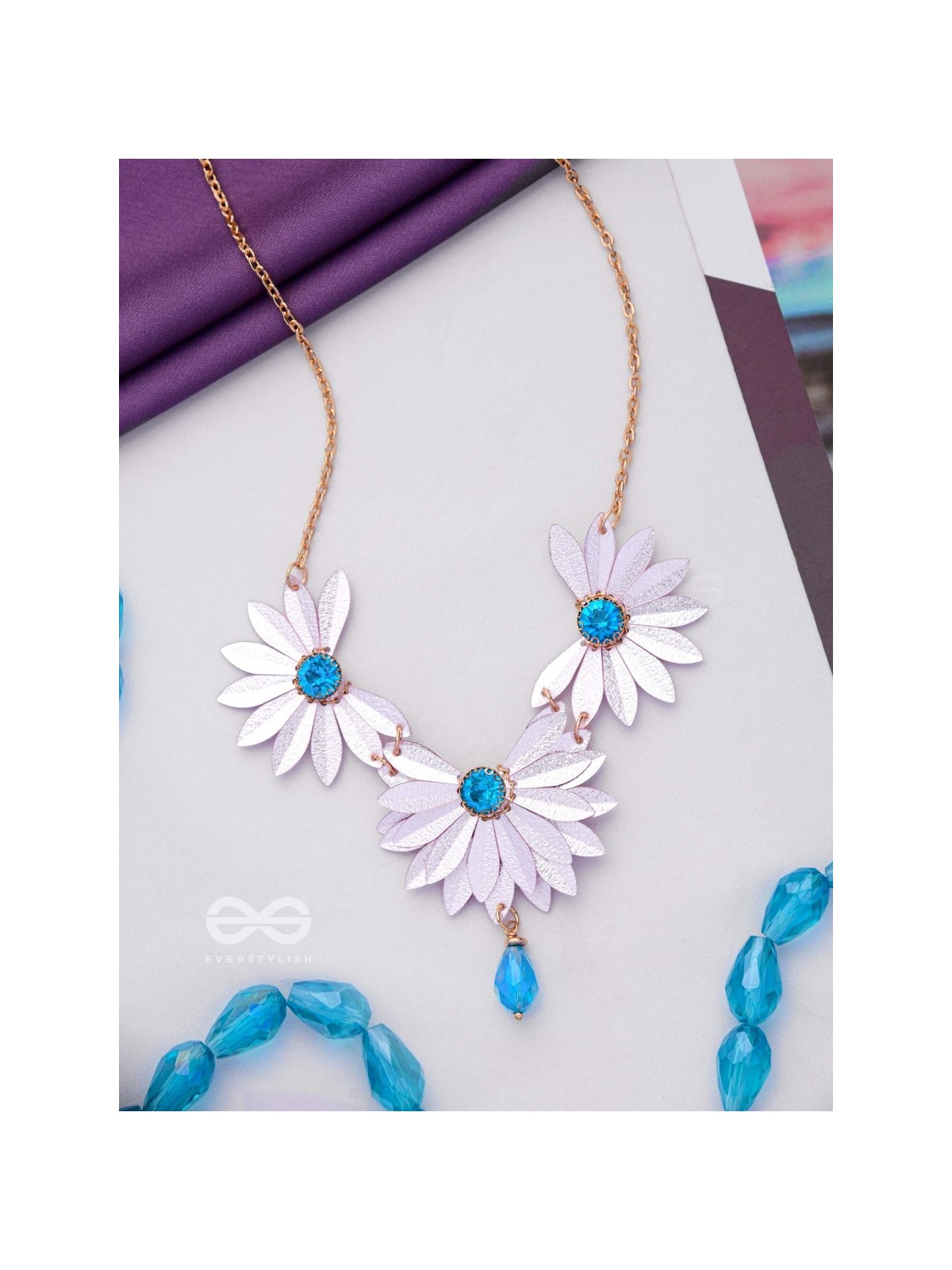 Shimmering Spring Symphony - Cute And Playful Neckpiece With Anti-Tarnish Coating (Pink) 