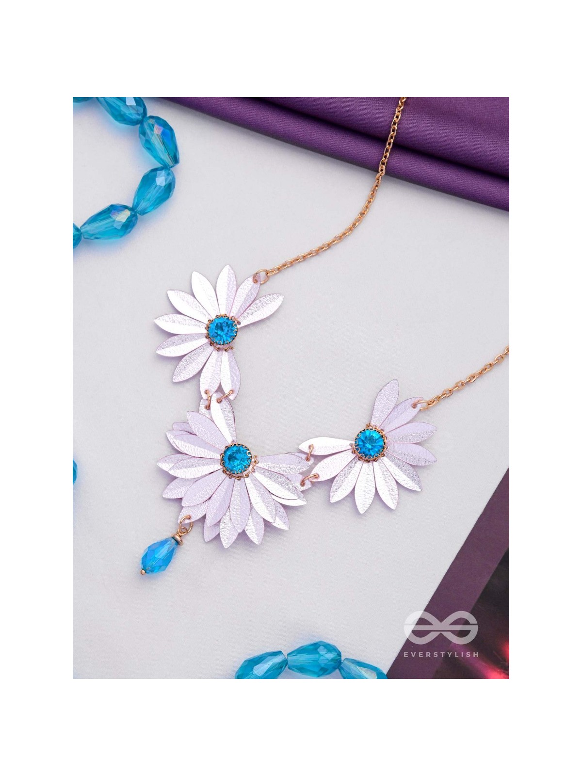 Shimmering Spring Symphony - Cute And Playful Neckpiece With Anti-Tarnish Coating (Pink) 