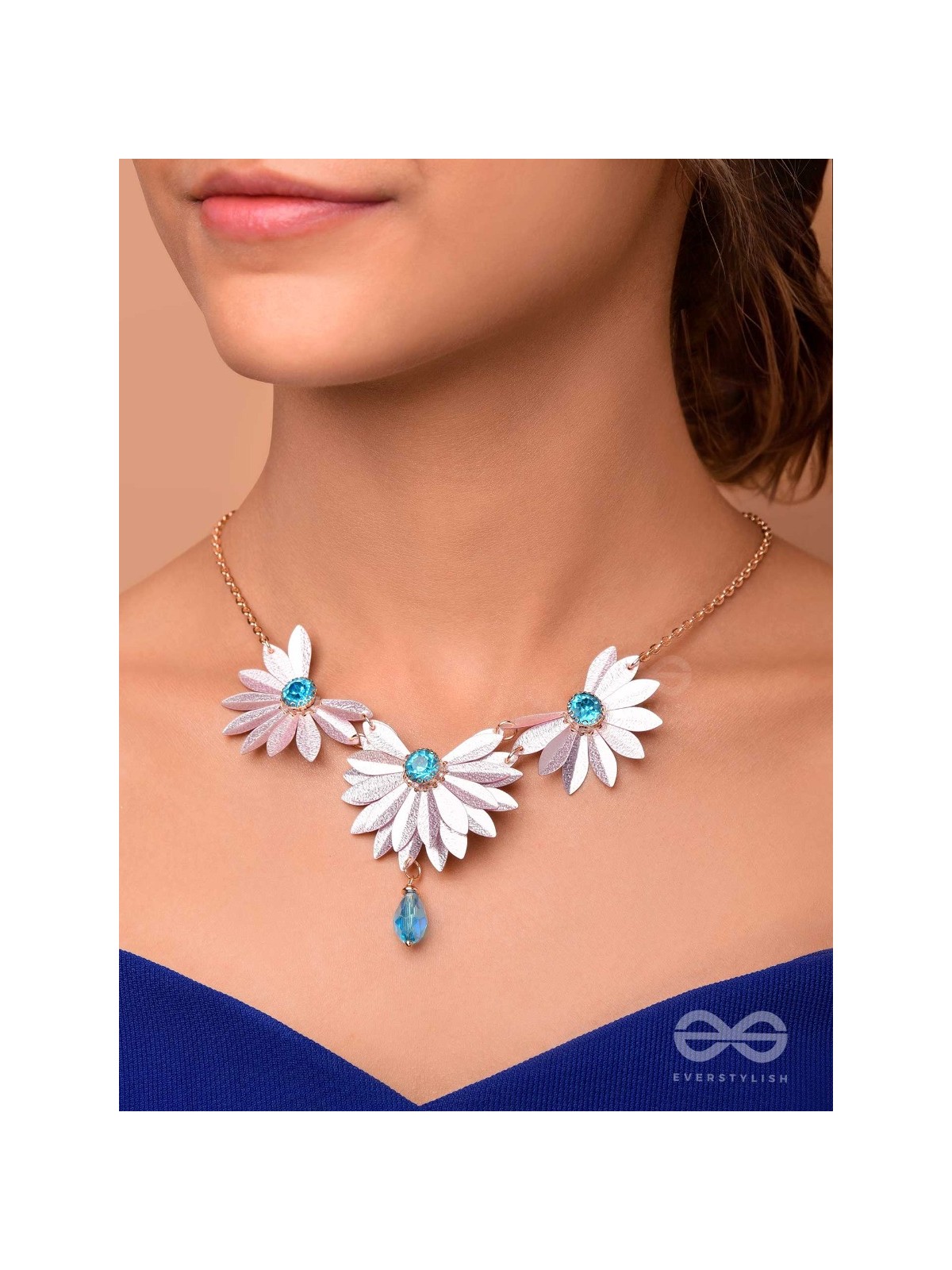 Shimmering Spring Symphony - Cute And Playful Neckpiece With Anti-Tarnish Coating (Pink) 