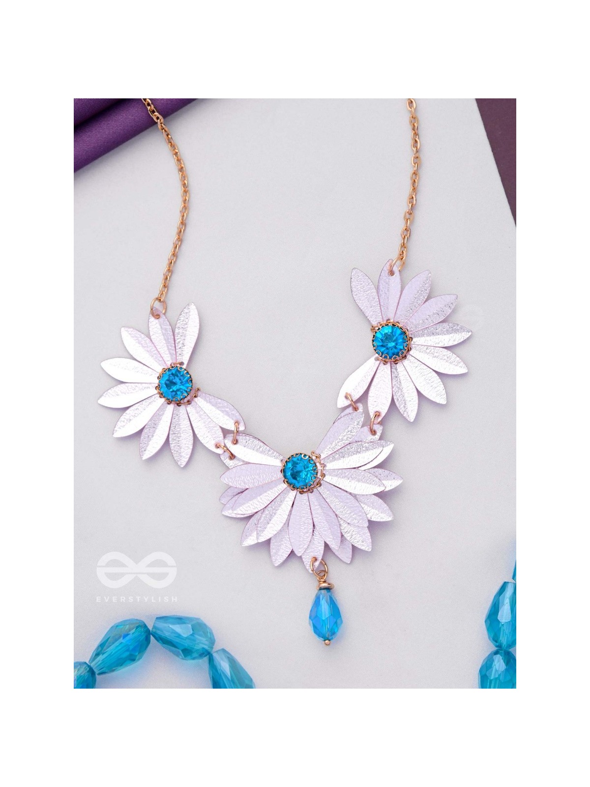 Shimmering Spring Symphony - Cute And Playful Neckpiece With Anti-Tarnish Coating (Pink) 