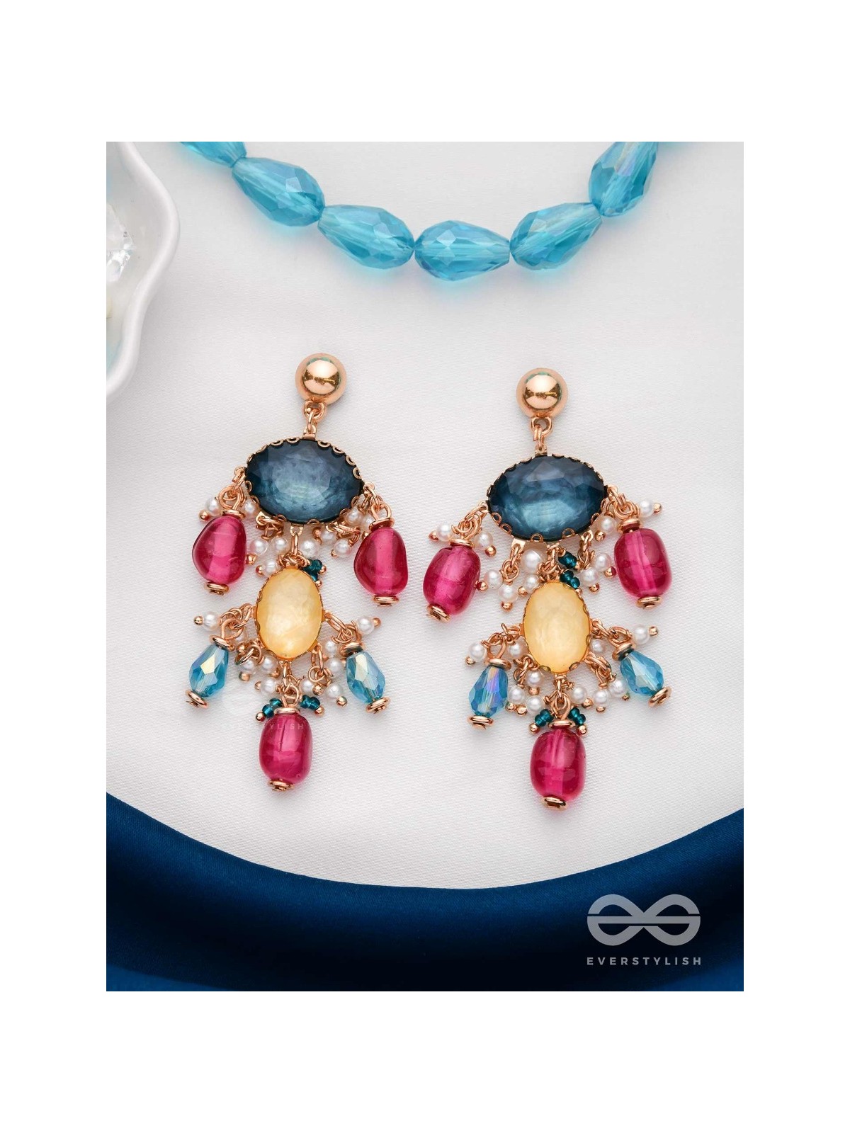 THE JAZZBERRY SPARKLES - GOLDEN EMBELLISHED EARRINGS