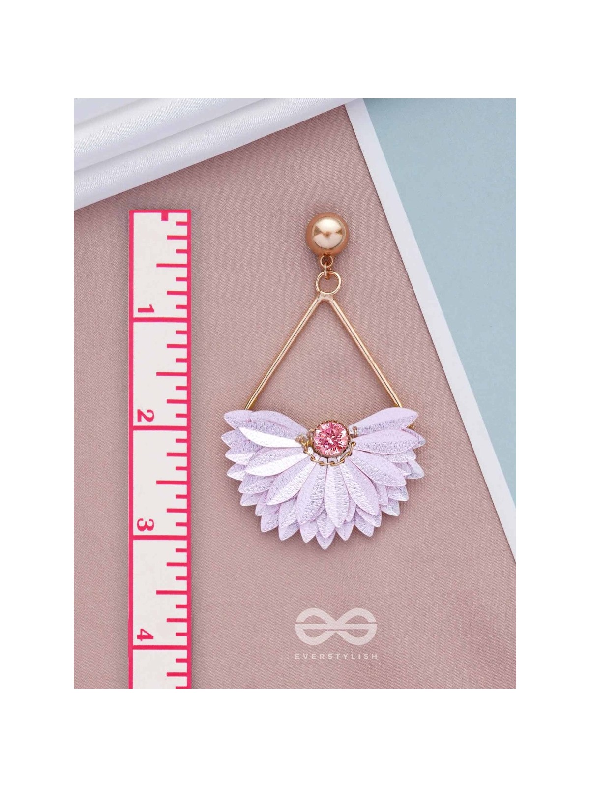 PETAL POWER PLAY - PASTEL PINK DROP EARRINGS