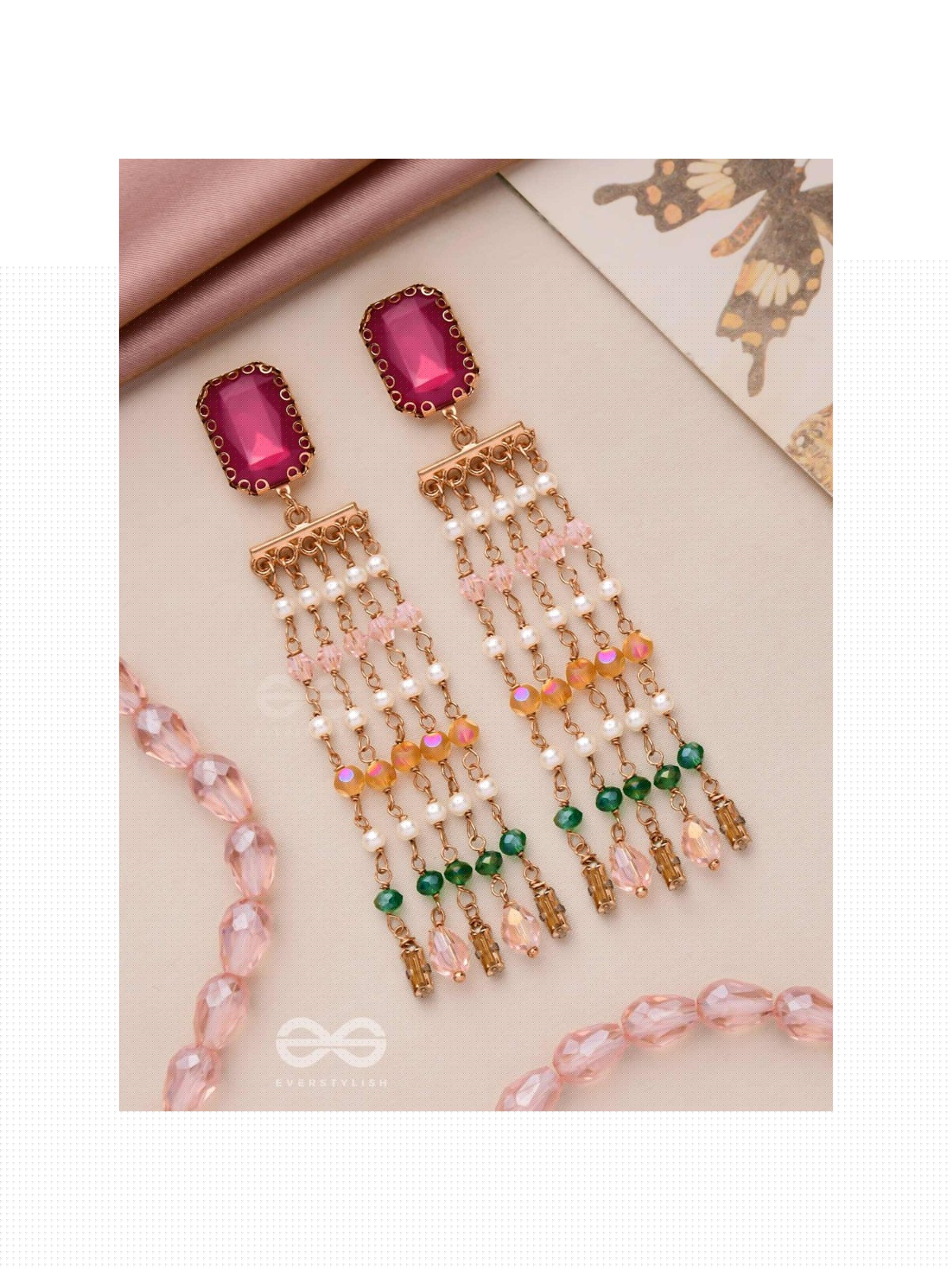 DRIZZLED WITH GLAMOUR - STATEMENT DROP EARRINGS