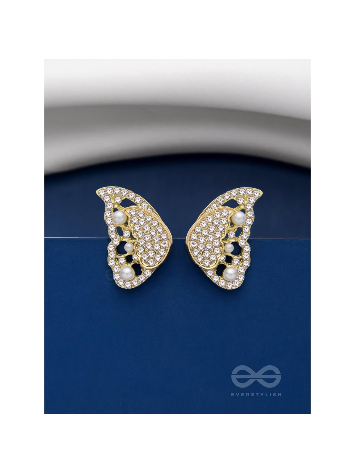 BIT OF BUTTERFLY MAGIC - GOLDEN PEARL STUDS