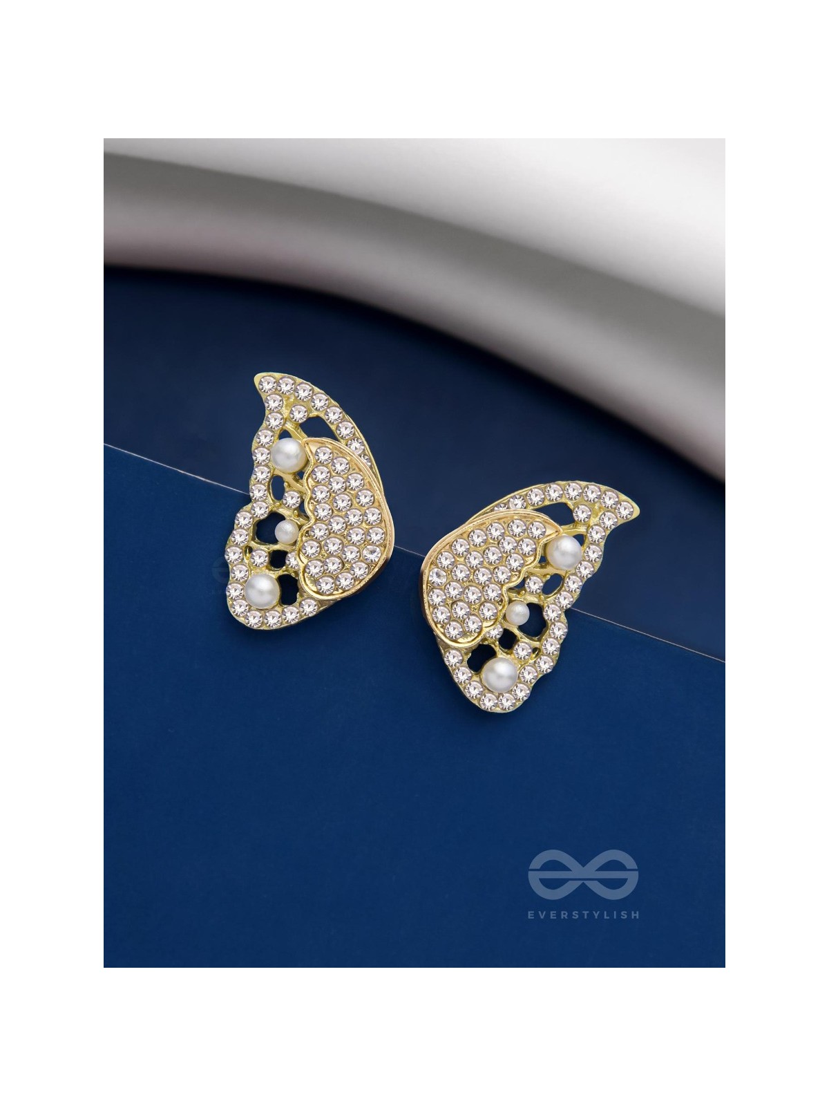 BIT OF BUTTERFLY MAGIC - GOLDEN PEARL STUDS