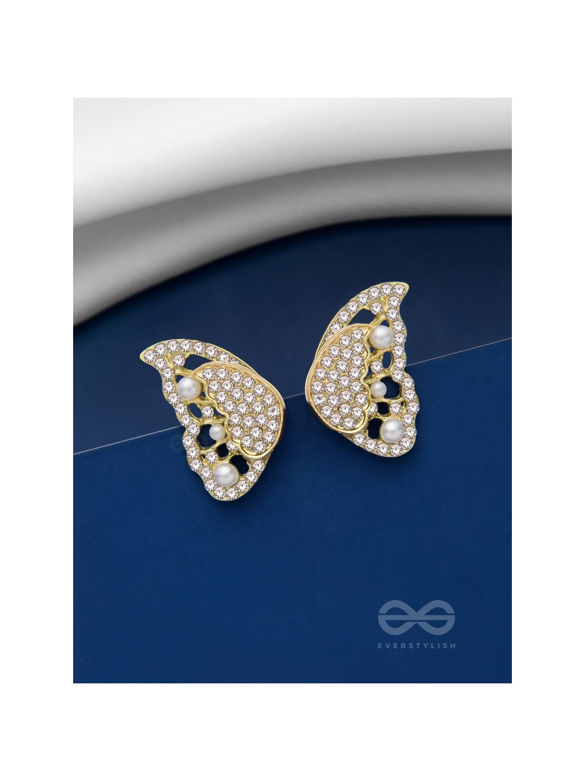 BIT OF BUTTERFLY MAGIC - GOLDEN PEARL STUDS
