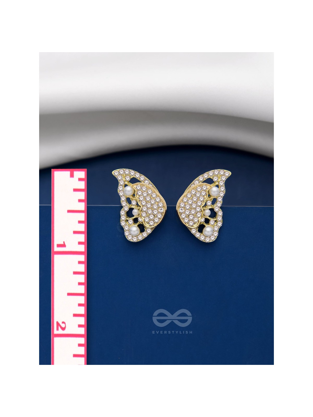BIT OF BUTTERFLY MAGIC - GOLDEN PEARL STUDS