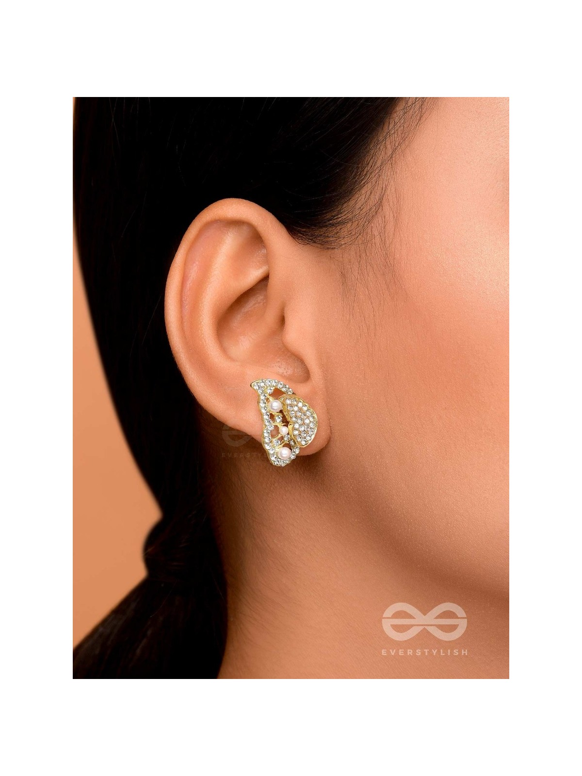BIT OF BUTTERFLY MAGIC - GOLDEN PEARL STUDS