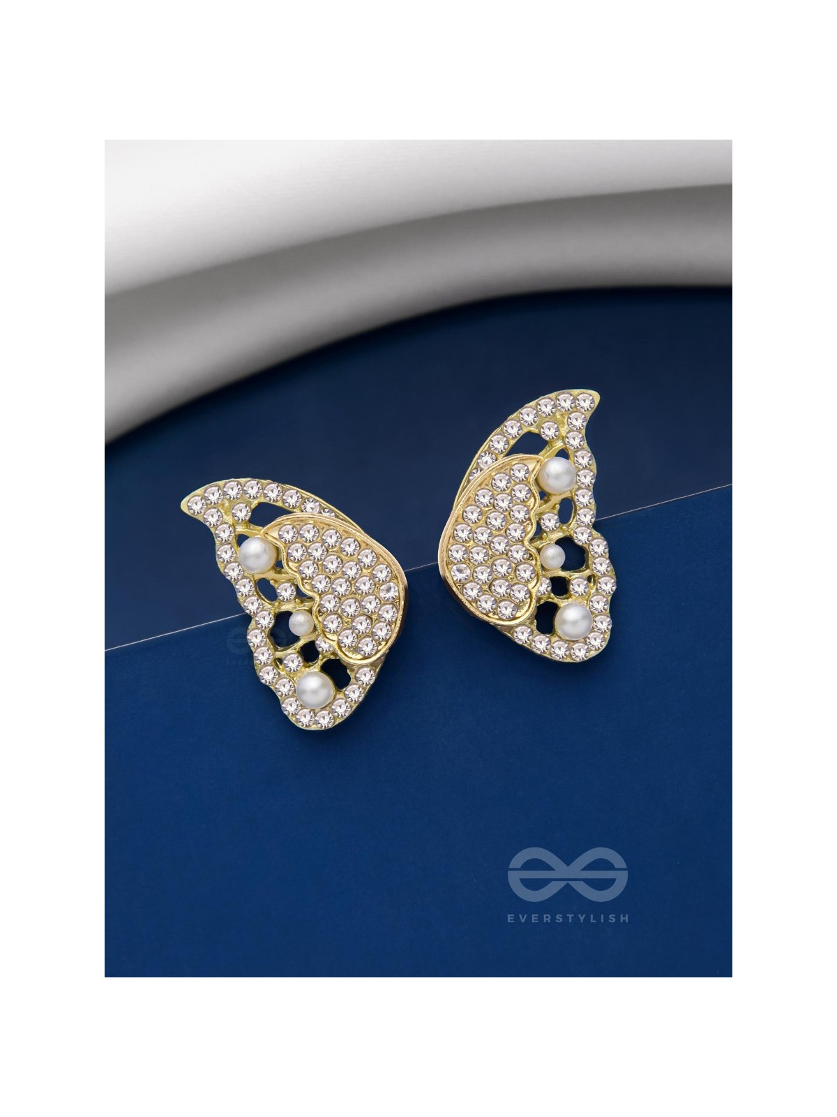 BIT OF BUTTERFLY MAGIC - GOLDEN PEARL STUDS