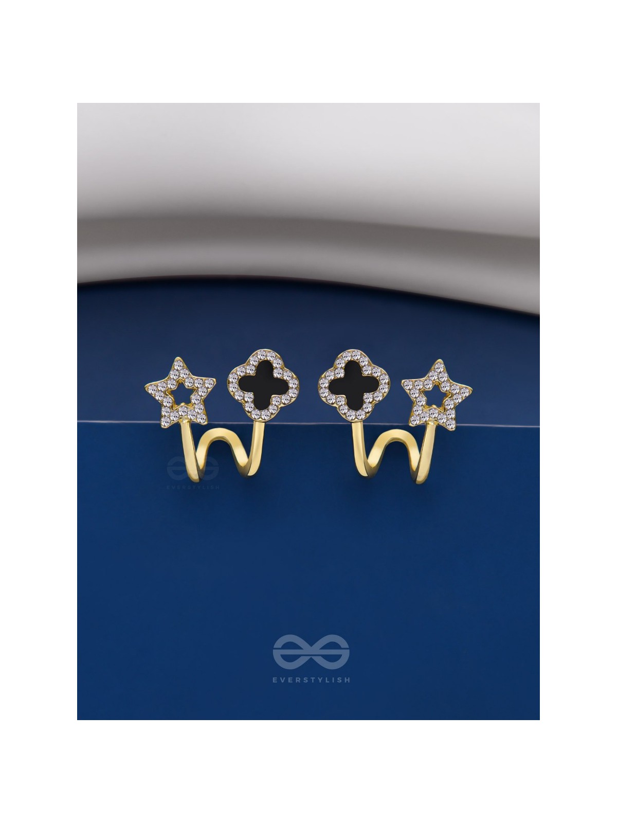 MAKE A WISH - STUD EARRINGS (BLACK)