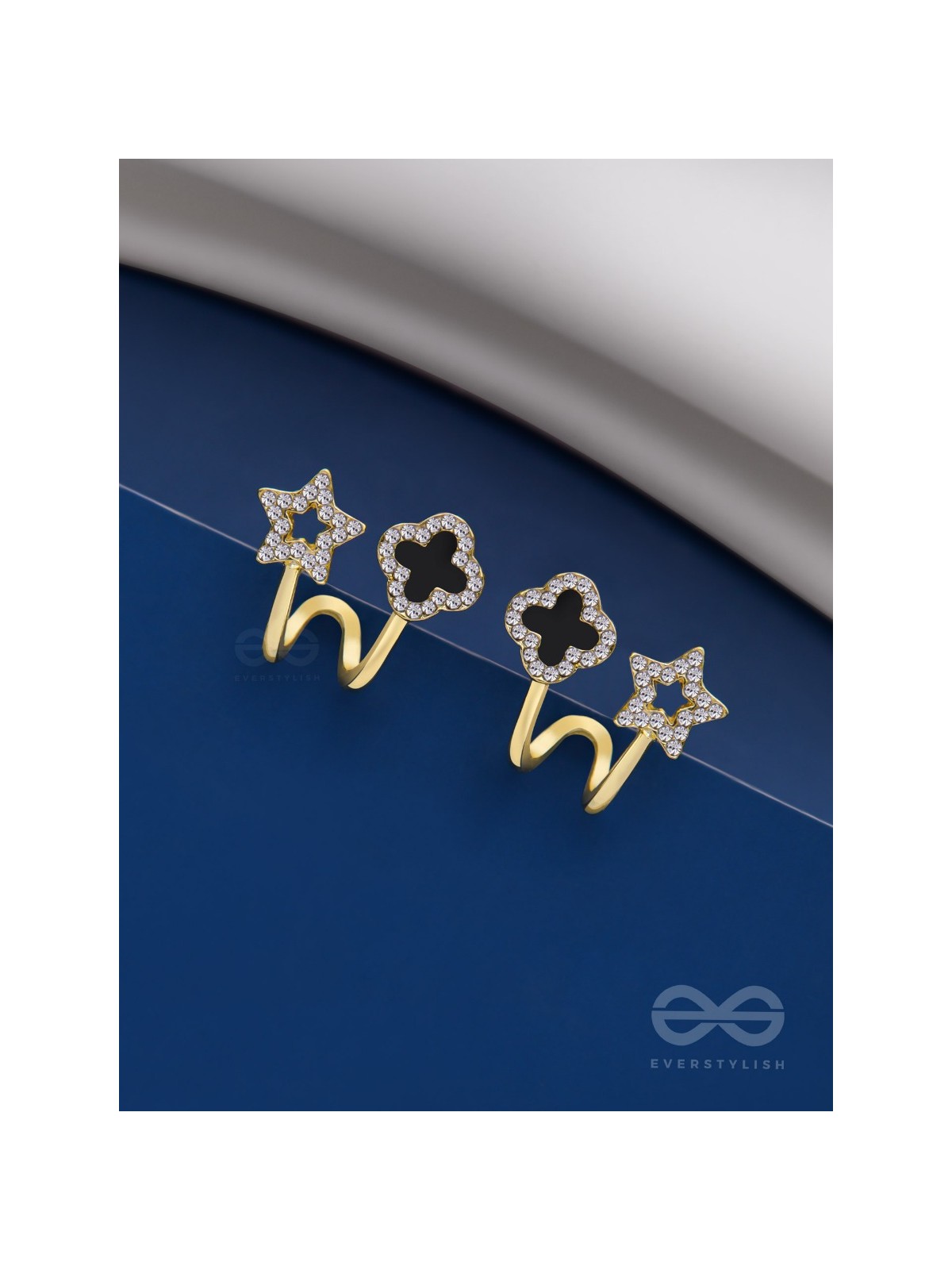 MAKE A WISH - STUD EARRINGS (BLACK)