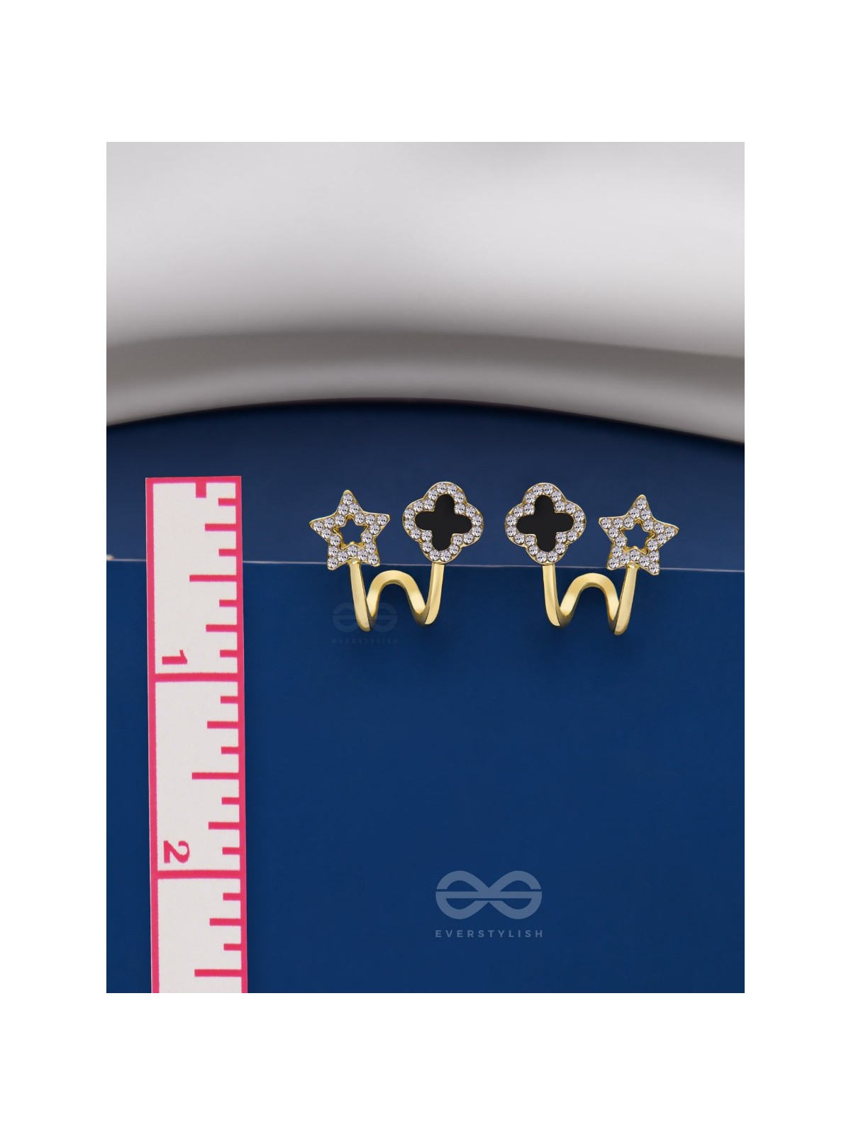 MAKE A WISH - STUD EARRINGS (BLACK)