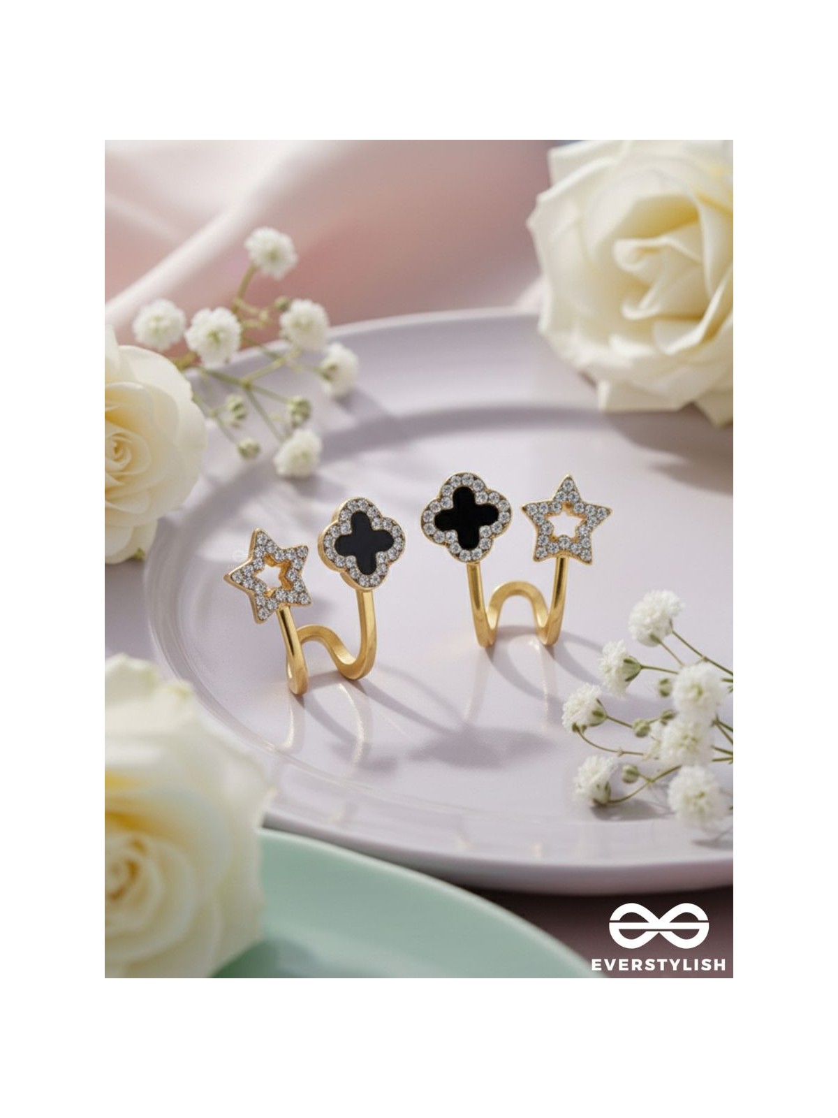 MAKE A WISH - STUD EARRINGS (BLACK)