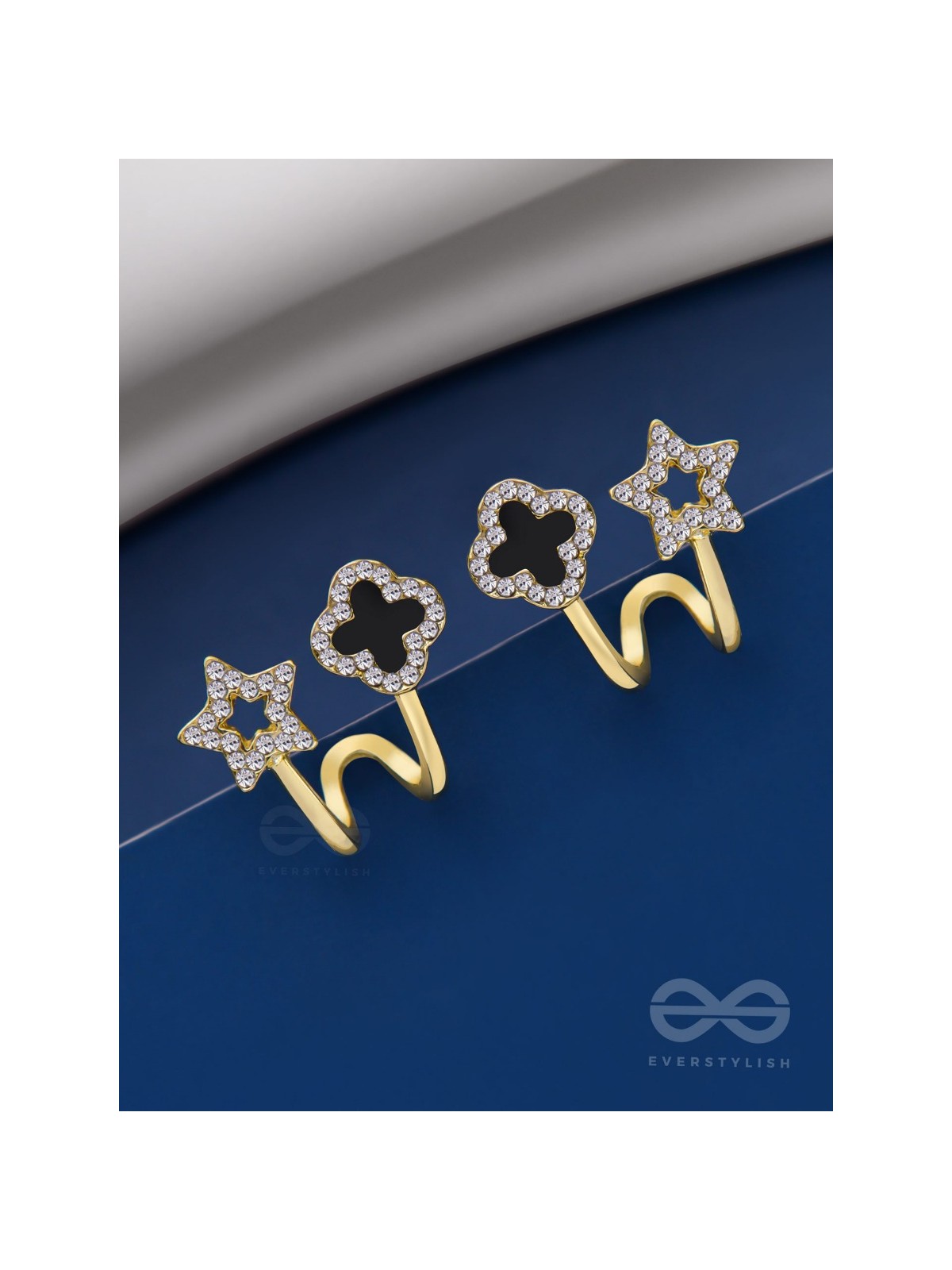 MAKE A WISH - STUD EARRINGS (BLACK)