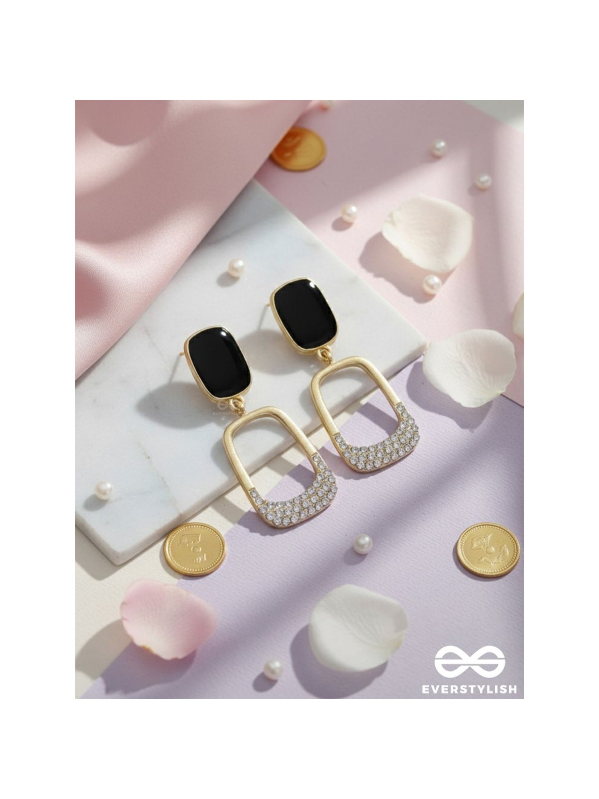 SHIMMER OF NIGHT - STATEMENT DROP EARRINGS