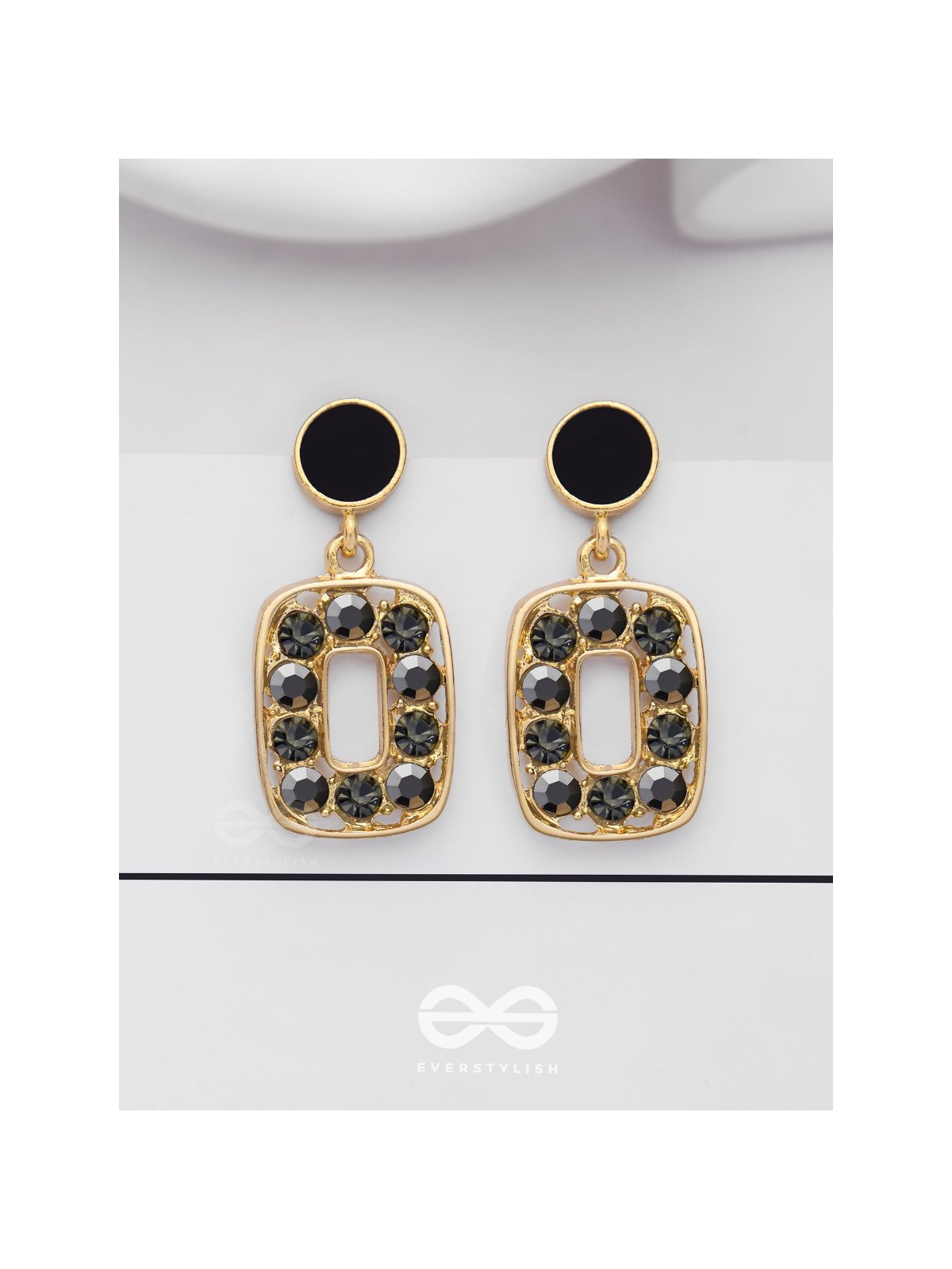 BLACKSMITH CRYSTALS - GOLDEN DROP EARRINGS