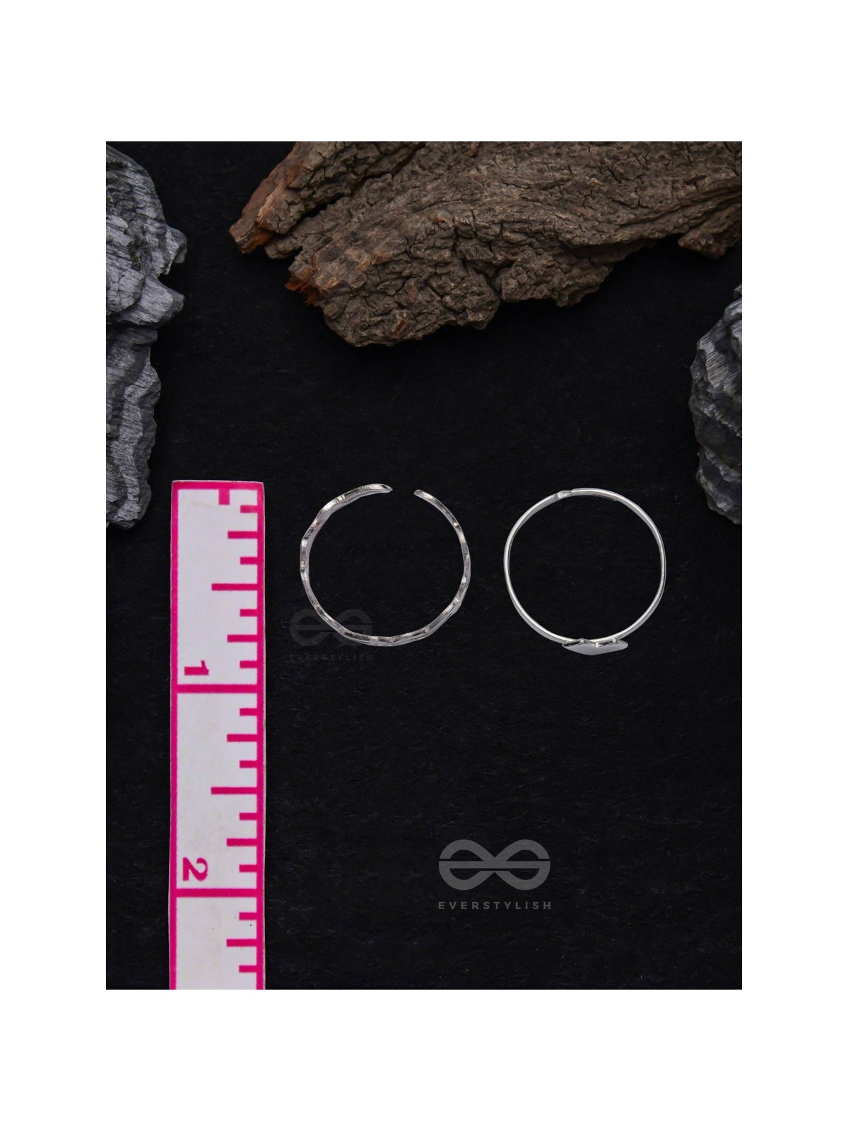 LOVE PUZZLE - SET OF 2 SILVER RINGS