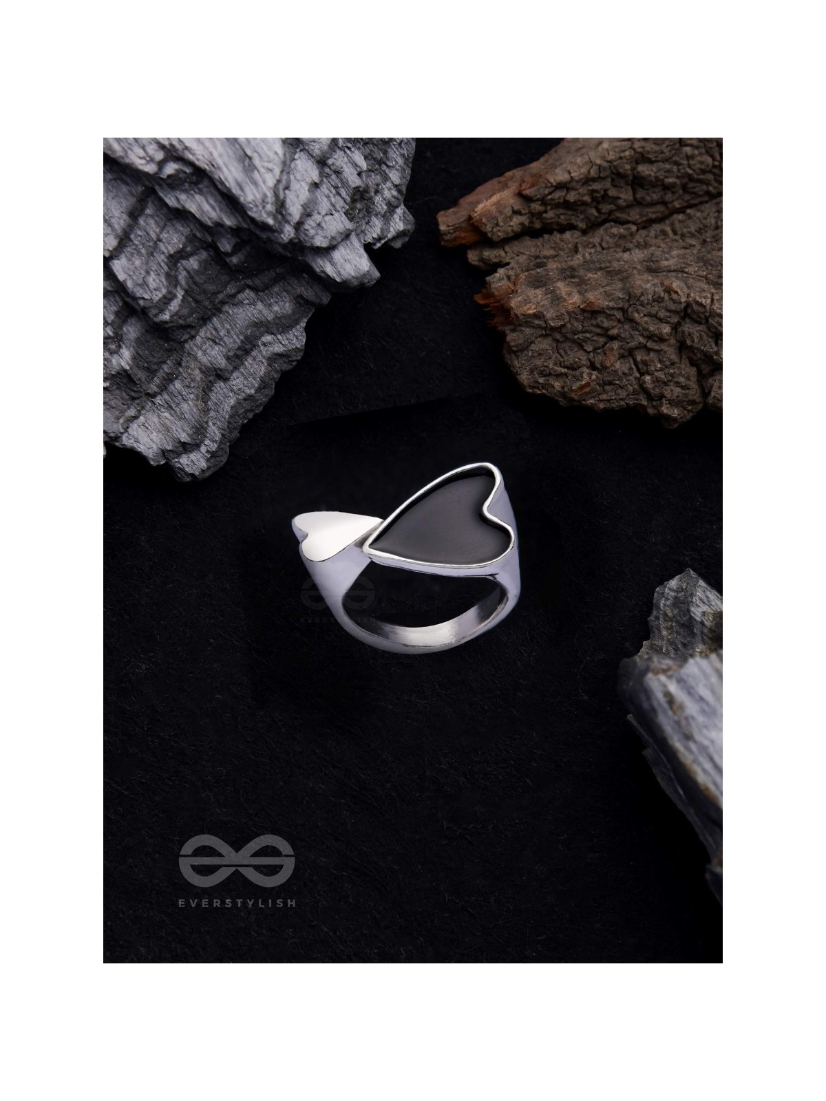 DOUBLE DOSE LOVE - STATEMENT SILVER RING