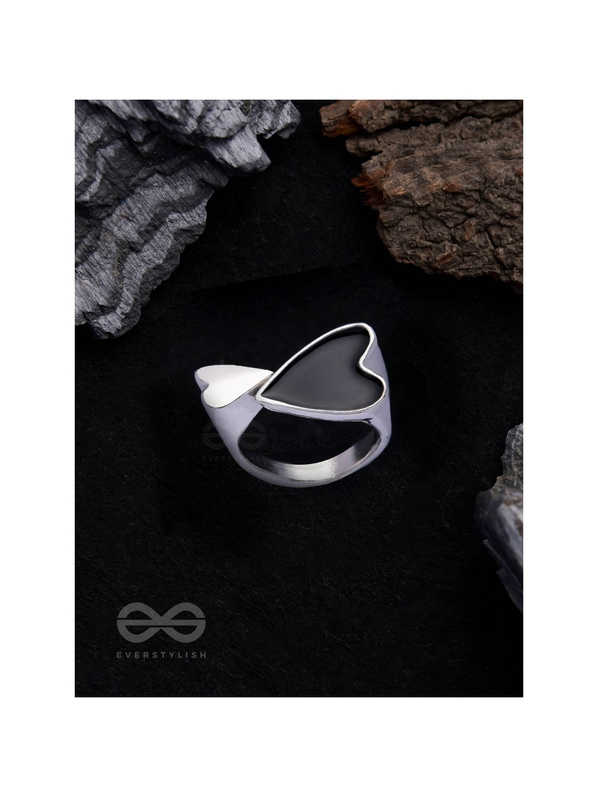 DOUBLE DOSE LOVE - STATEMENT SILVER RING