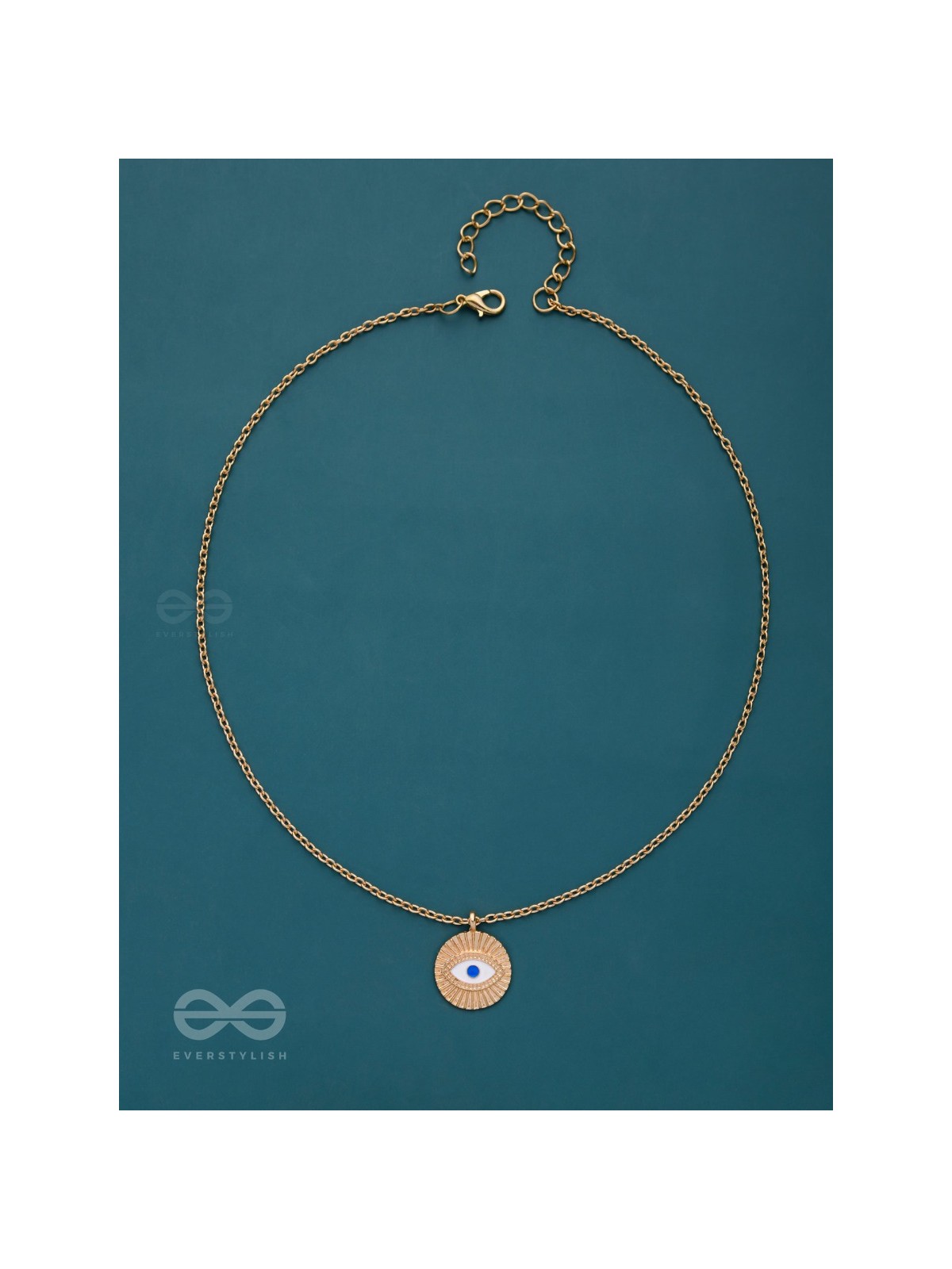 An Eye For An Eye - Golden Casual Neckpiece With Anti-Tarnish Coating 