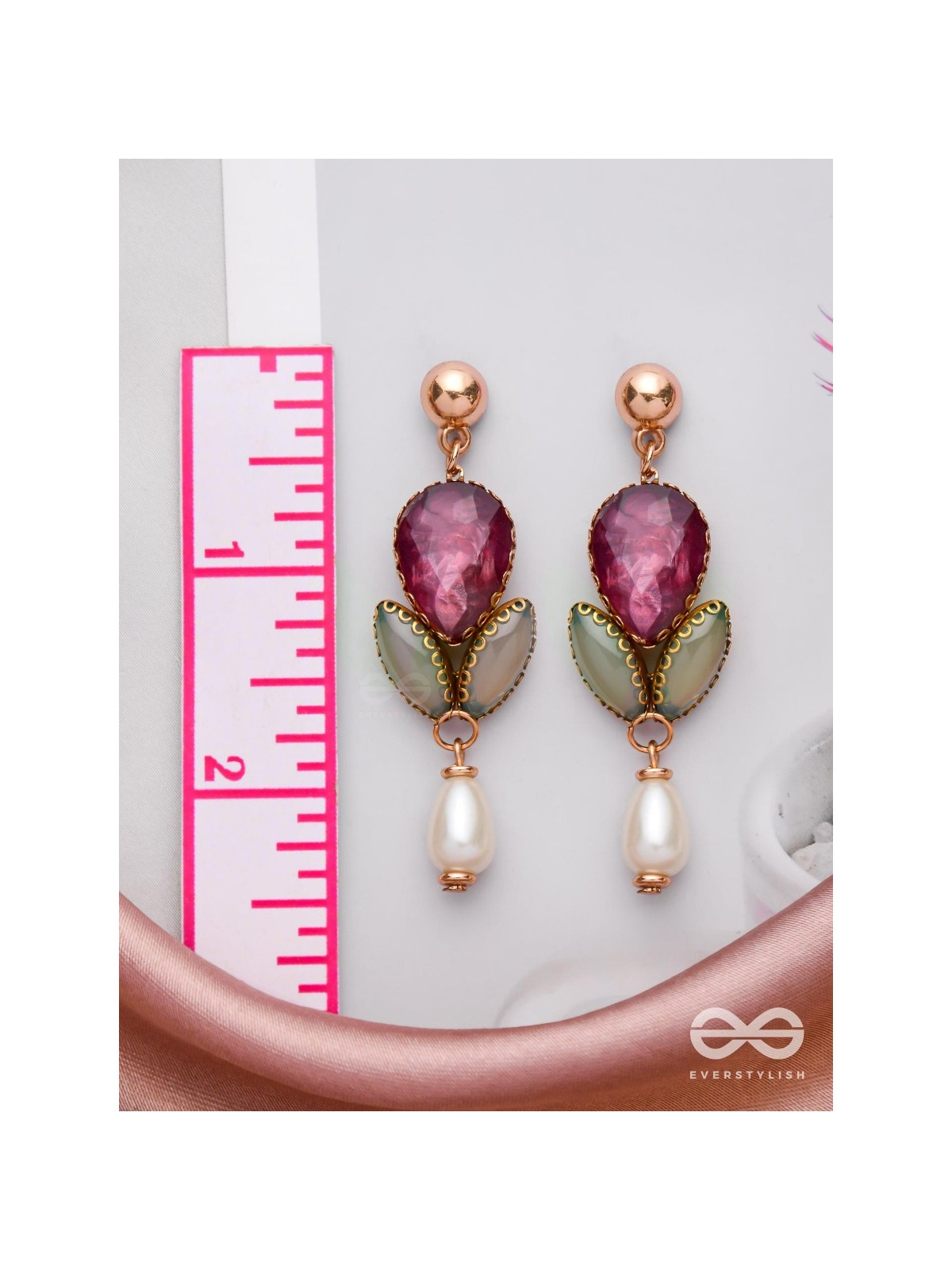 THE MAJESTIC PLUM - STATEMENT DROP EARRINGS