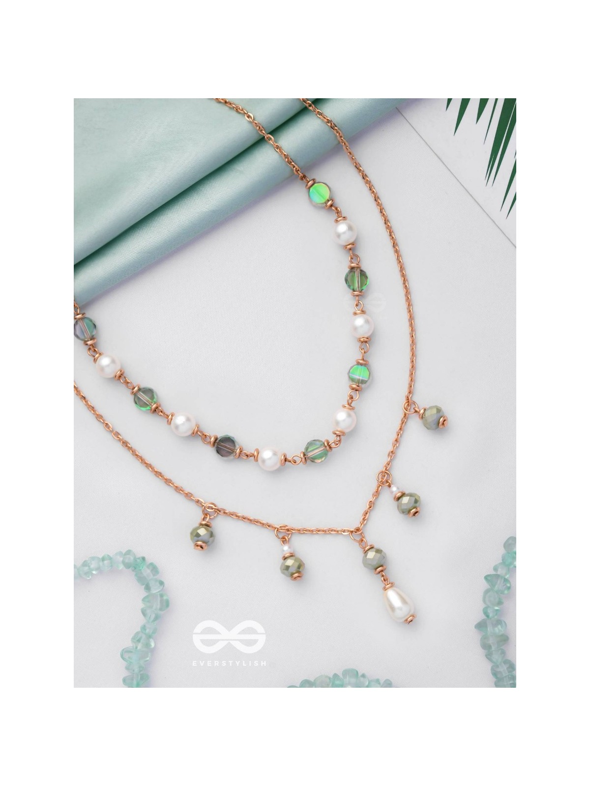 The Celestial Gems - Casual Multilayered Neckpiece With Anti-Tarnish Coating 