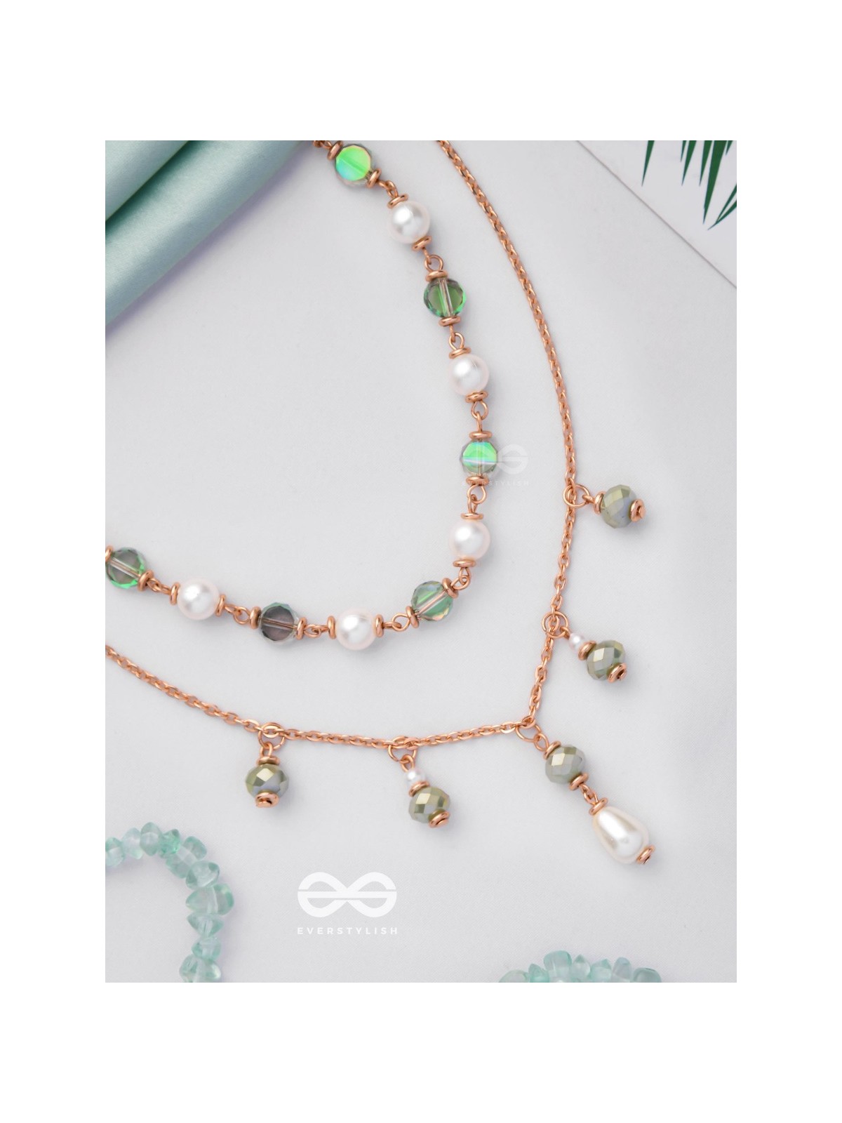 The Celestial Gems - Casual Multilayered Neckpiece With Anti-Tarnish Coating 