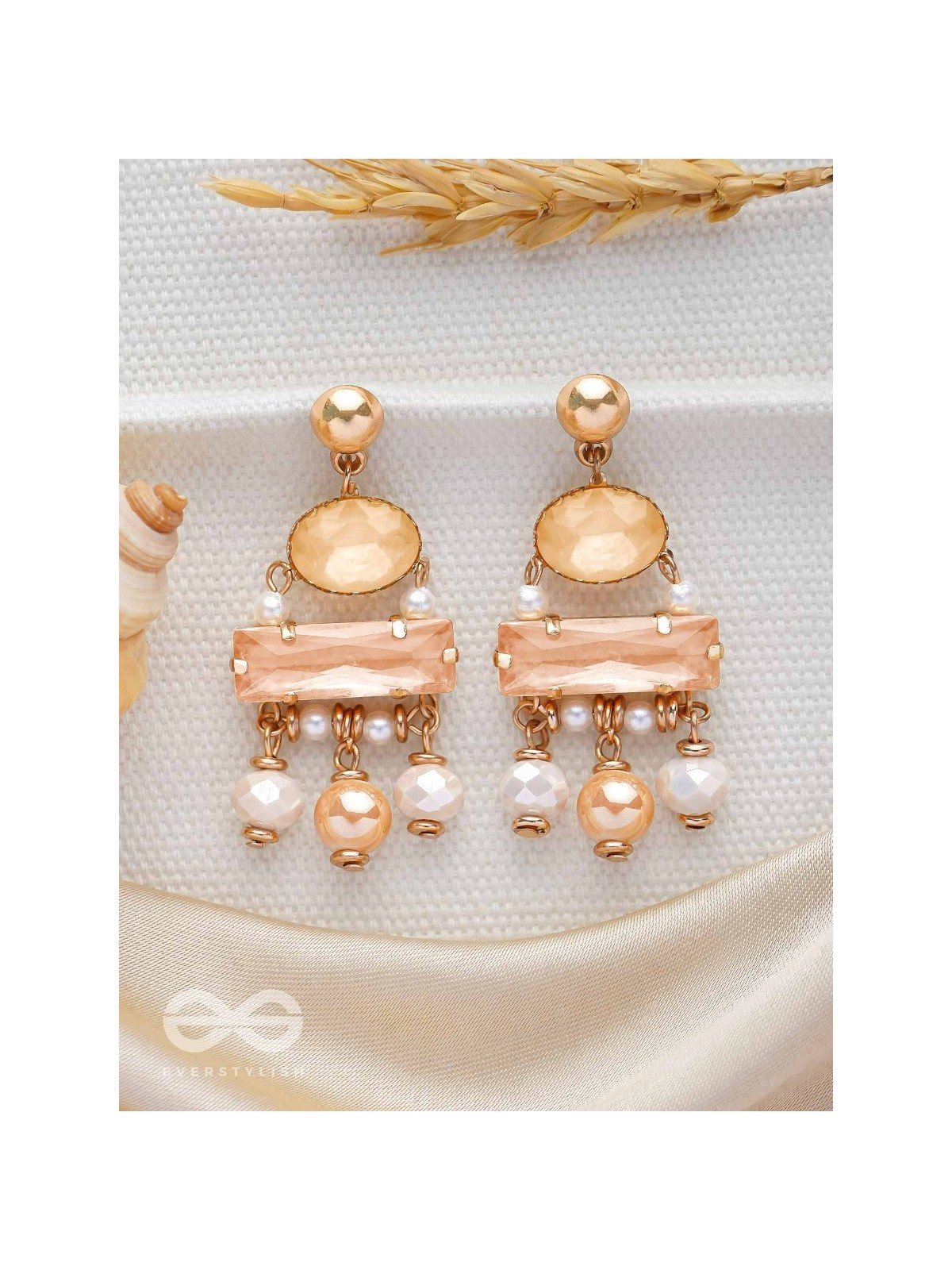 THE CARAMEL DAZZLERS - STATEMENT DROP EARRINGS