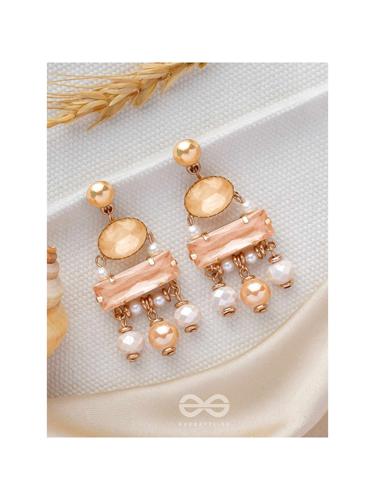 THE CARAMEL DAZZLERS - STATEMENT DROP EARRINGS