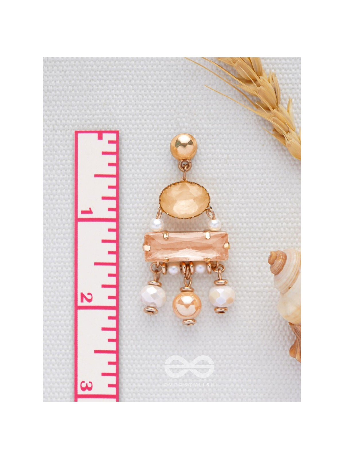 THE CARAMEL DAZZLERS - STATEMENT DROP EARRINGS