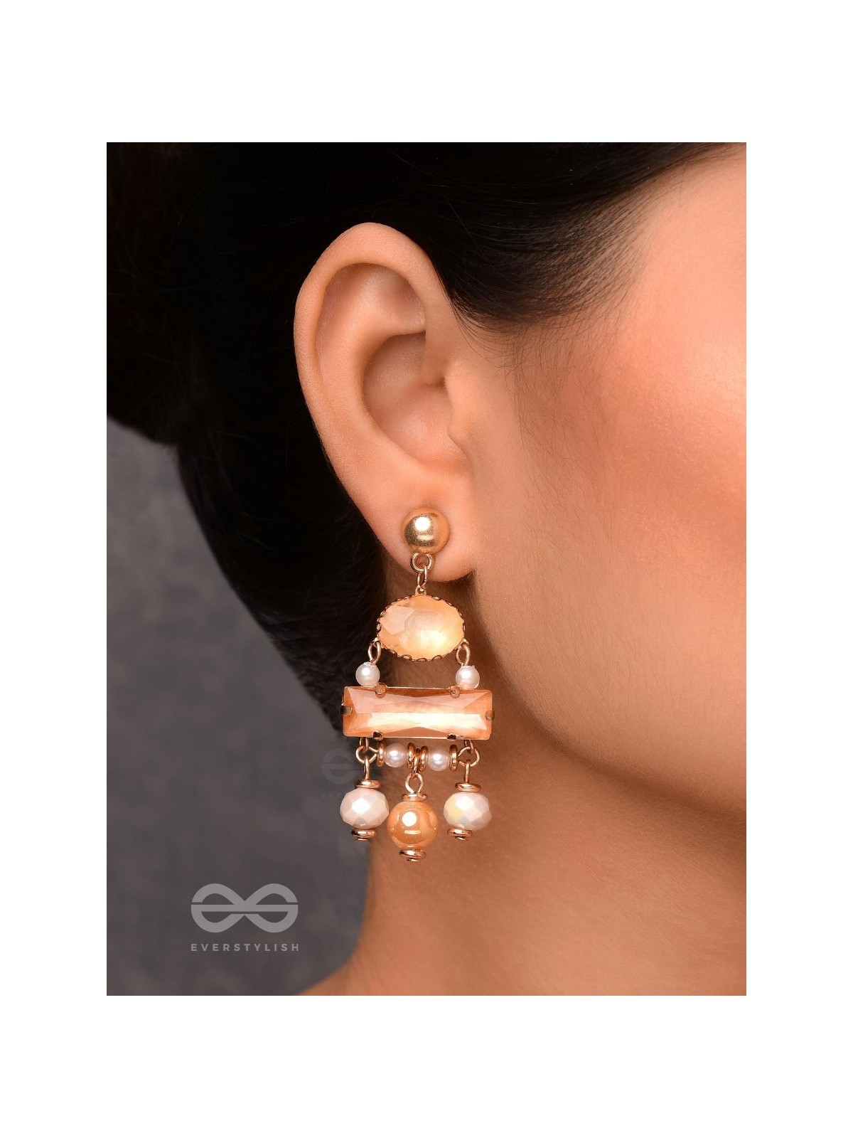 THE CARAMEL DAZZLERS - STATEMENT DROP EARRINGS