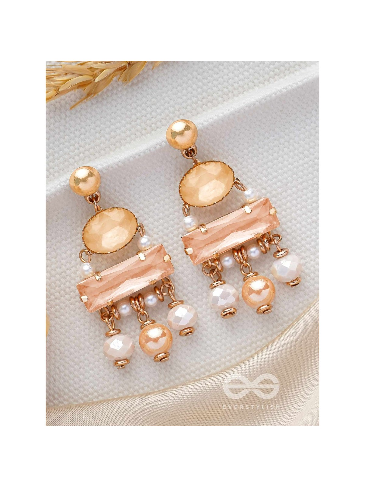 THE CARAMEL DAZZLERS - STATEMENT DROP EARRINGS
