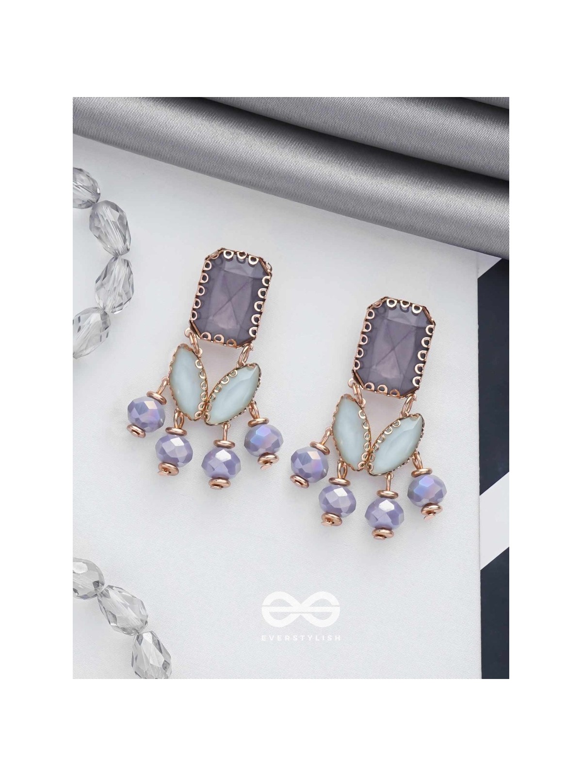 THE PURPLE MIST - STATEMENT DROP EARRINGS