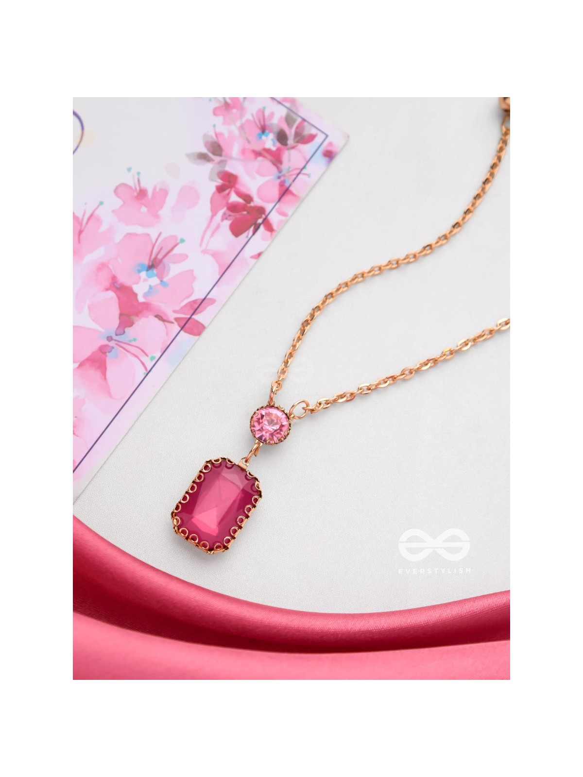 Magenta's Magic - Smart And Casual Neckpiece With Anti-Tarnish Coating
