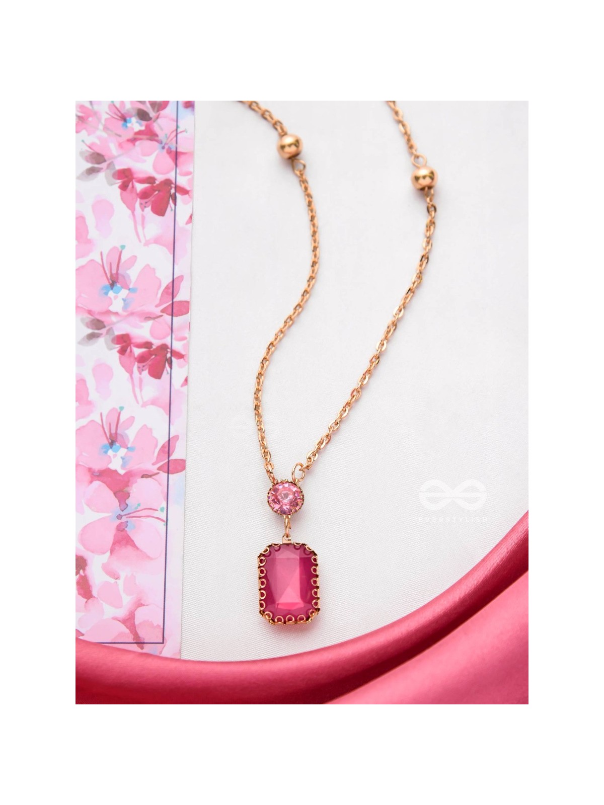 Magenta's Magic - Smart And Casual Neckpiece With Anti-Tarnish Coating