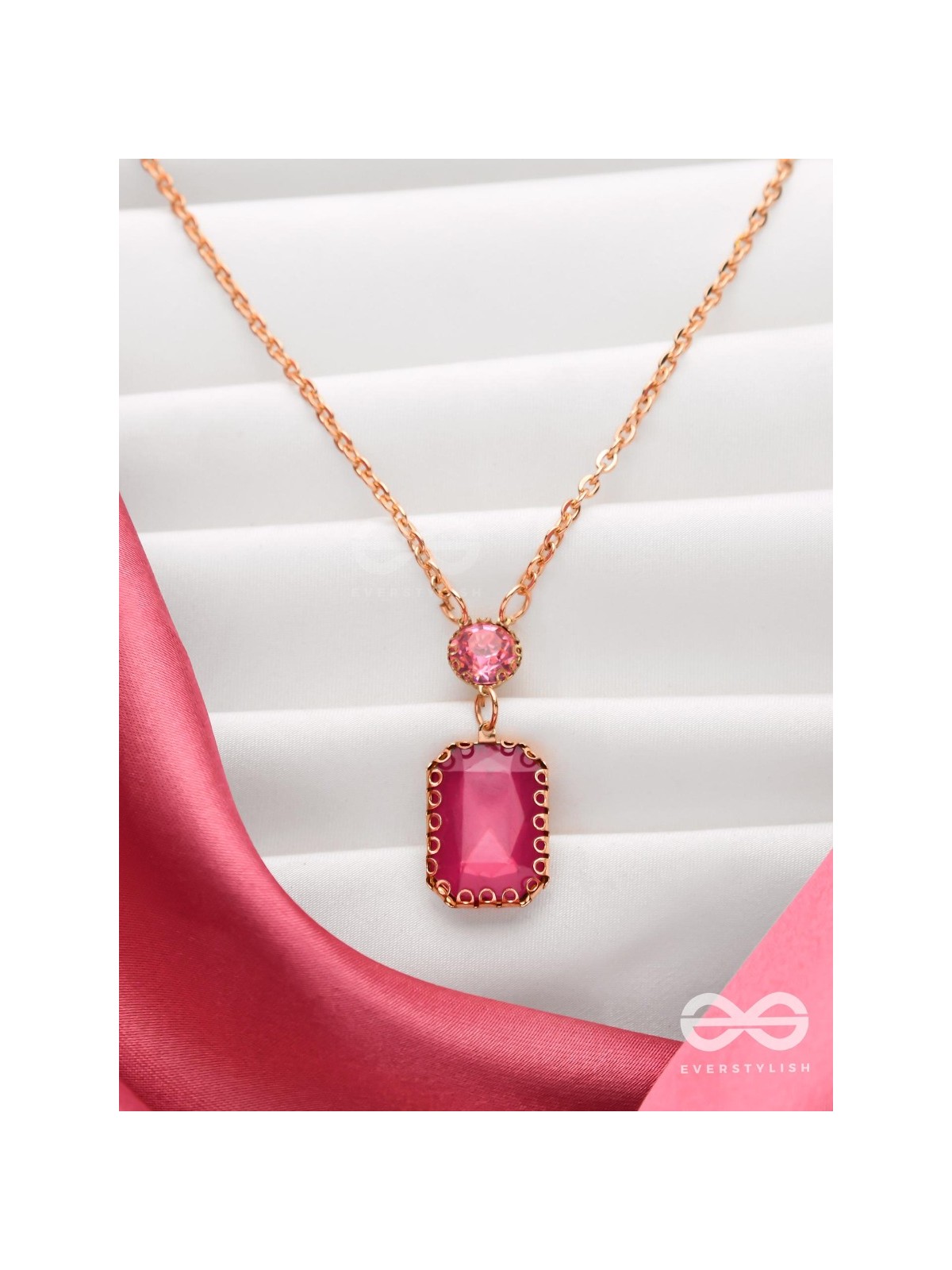 Magenta's Magic - Smart And Casual Neckpiece With Anti-Tarnish Coating