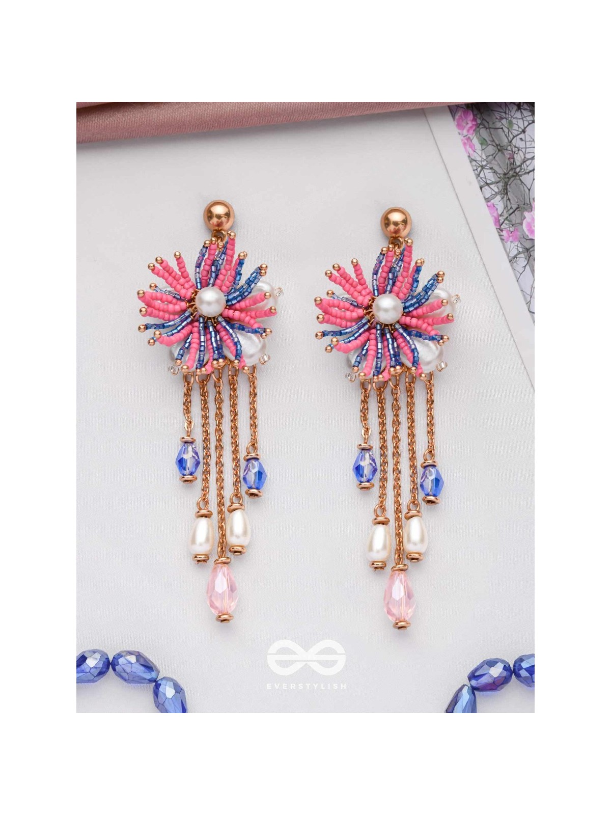 SPRINGTIME SPARKLING SWINGS - CUTE STATEMENT EARRINGS