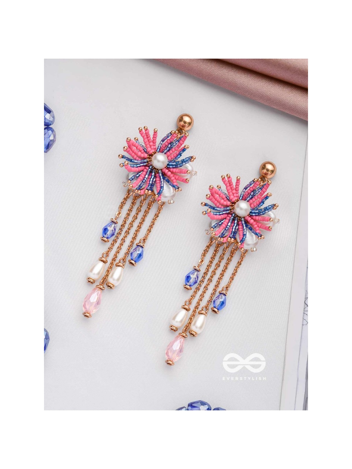 SPRINGTIME SPARKLING SWINGS - CUTE STATEMENT EARRINGS