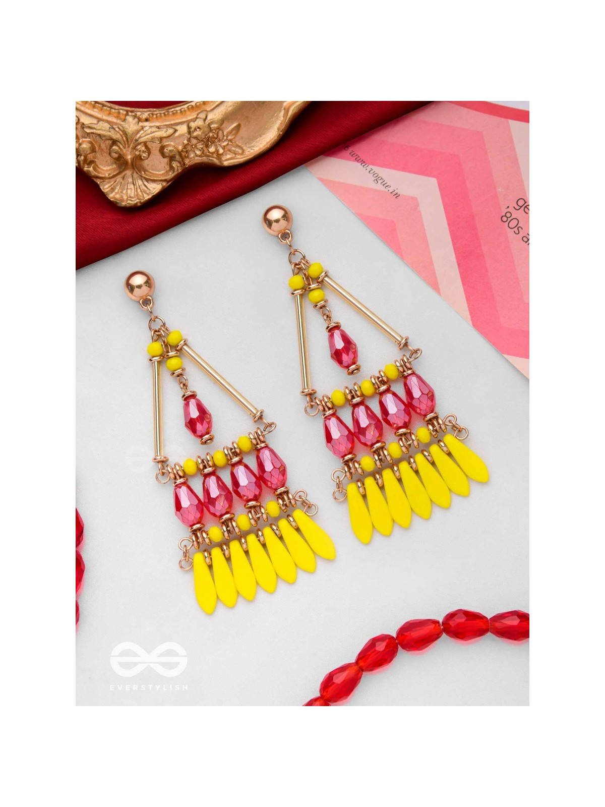 FLAMING DESIRES - STATEMENT DROP EARRINGS