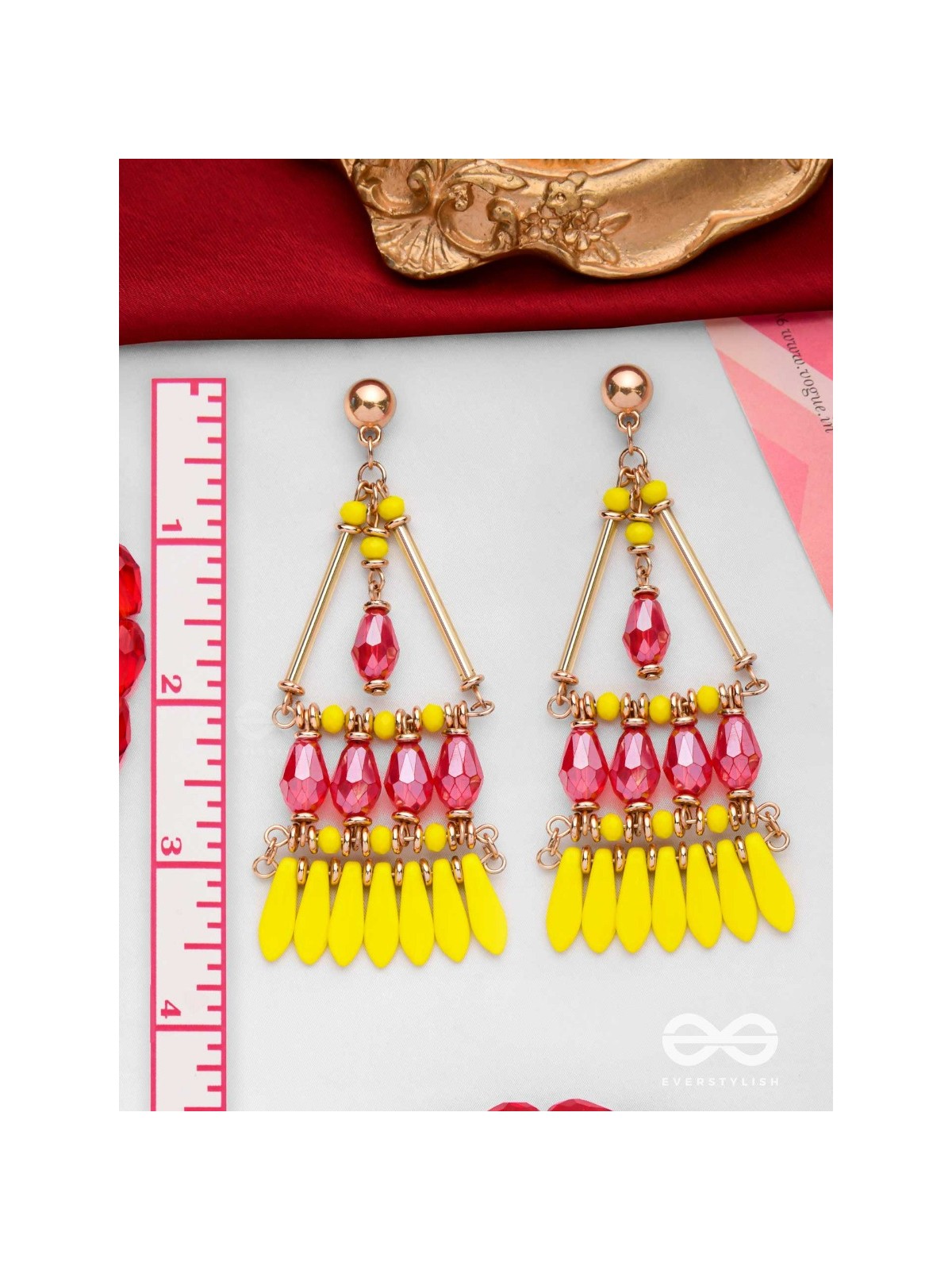 FLAMING DESIRES - STATEMENT DROP EARRINGS