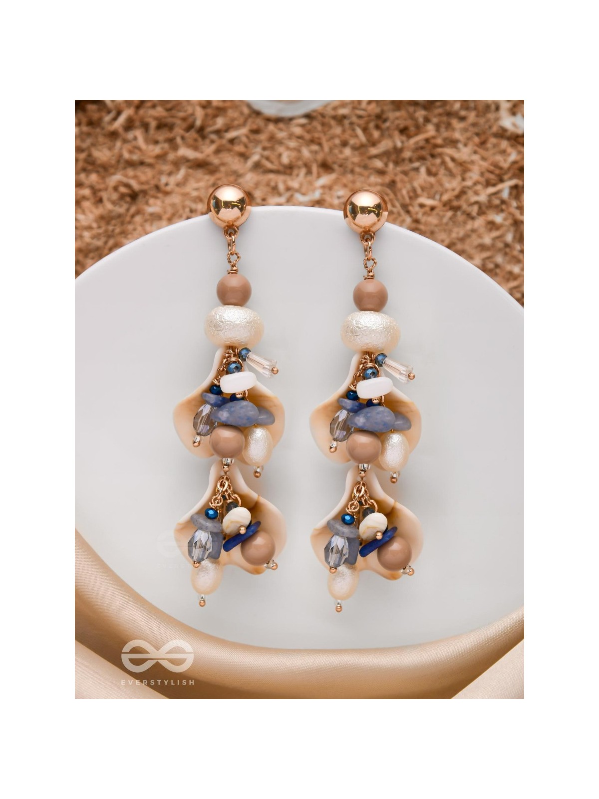SHIMMERING SEASIDE - STATEMENT DROP EARRINGS