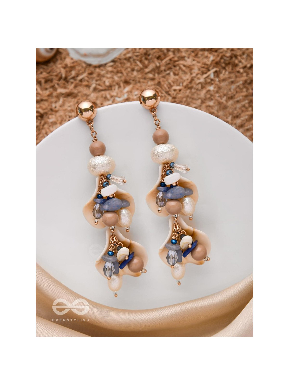SHIMMERING SEASIDE - STATEMENT DROP EARRINGS