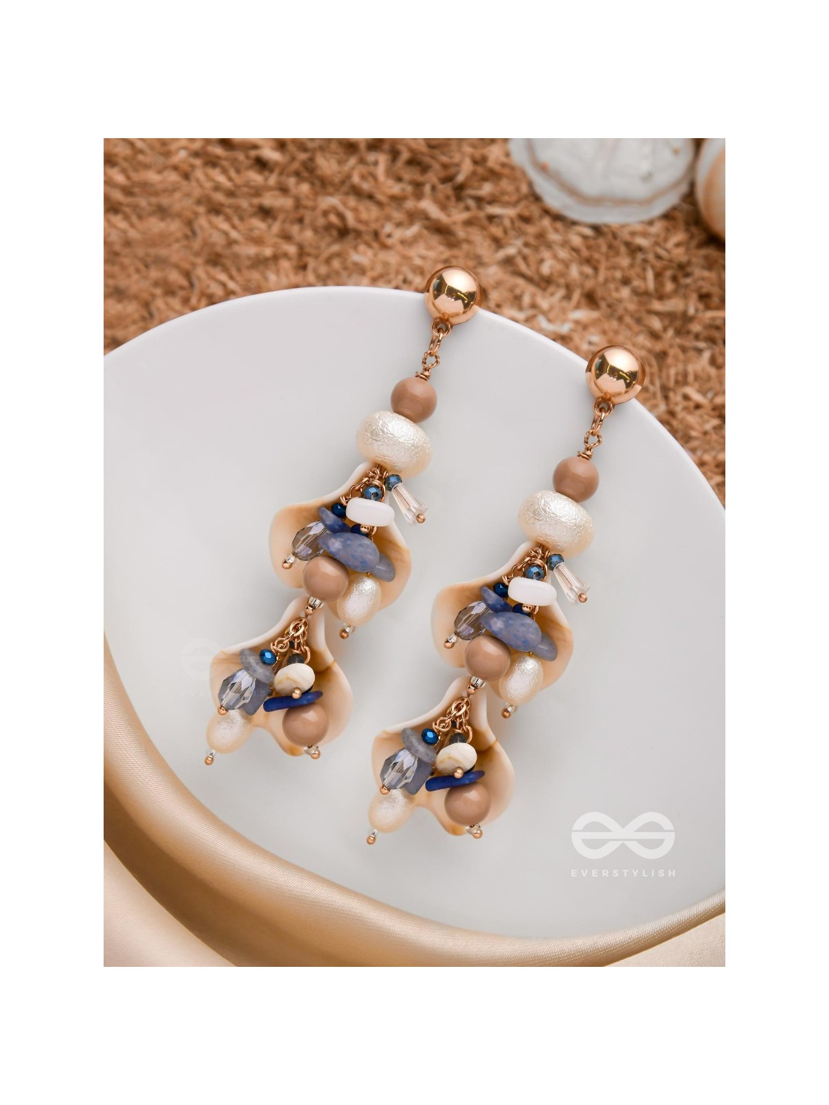 SHIMMERING SEASIDE - STATEMENT DROP EARRINGS